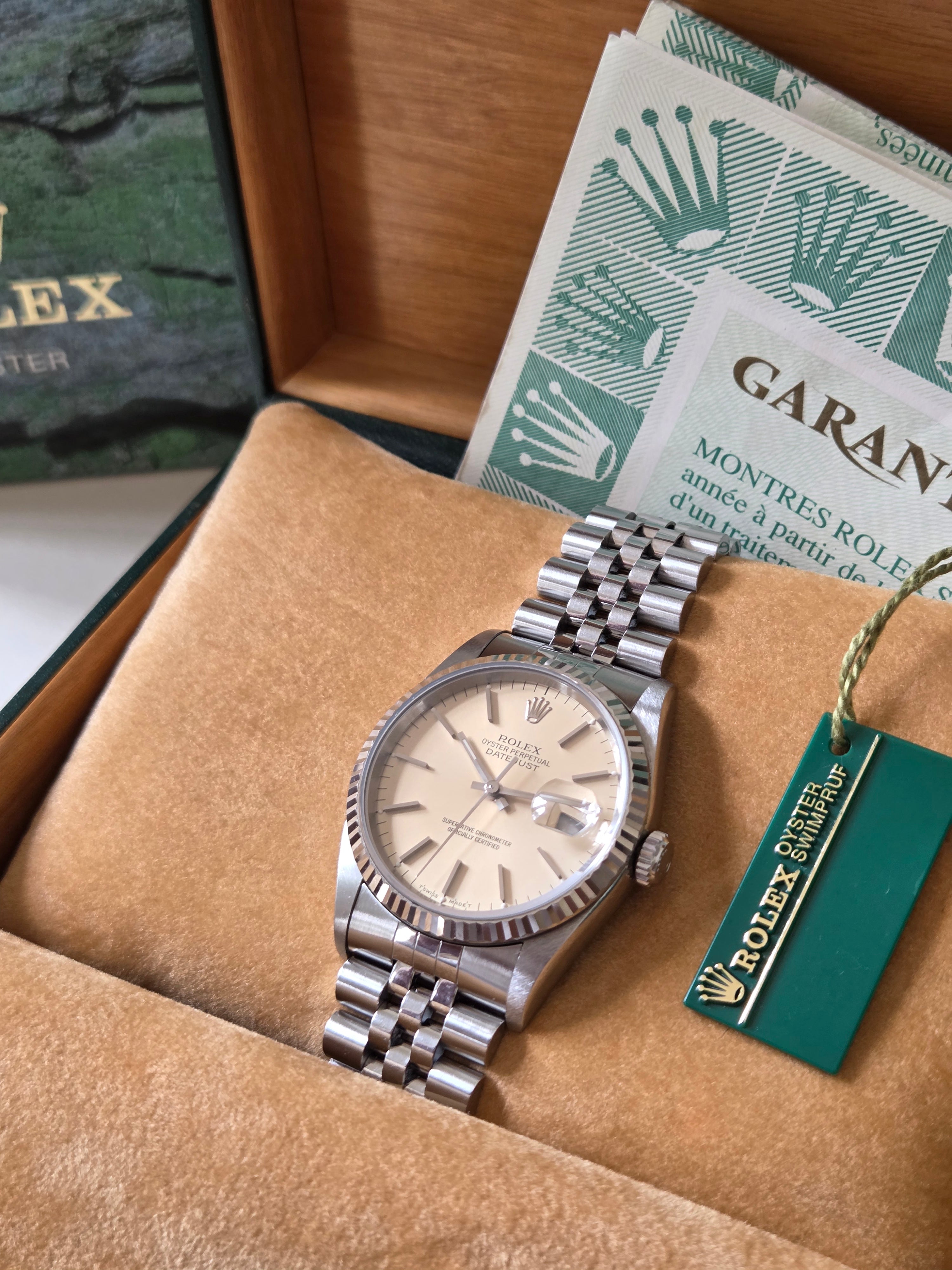 Rolex Datejust 36 — Ref. 16234 (Cream Patina Dial)