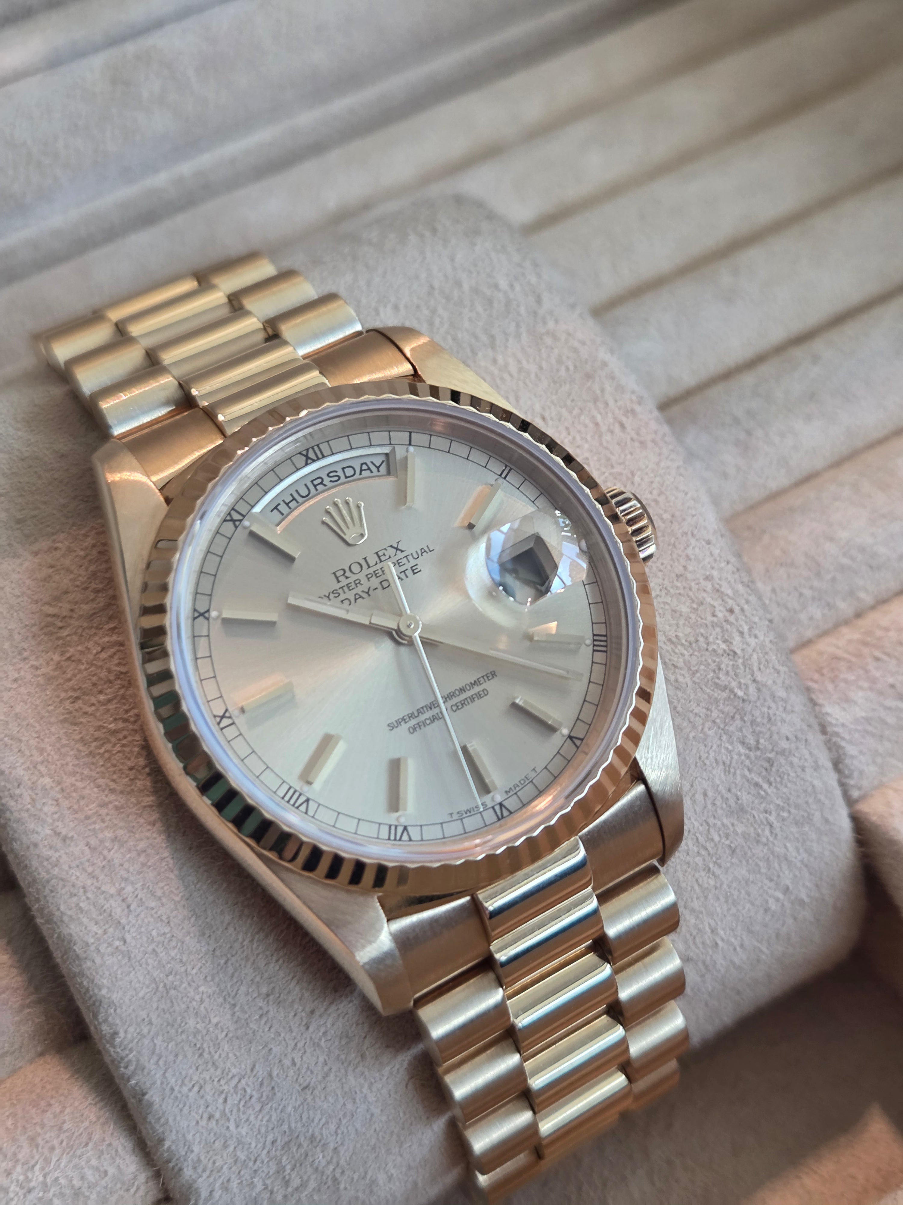 Rolex Day-Date 18238 - 1996 - Double Quick Set - Champagne Dial - Excellent Condition!