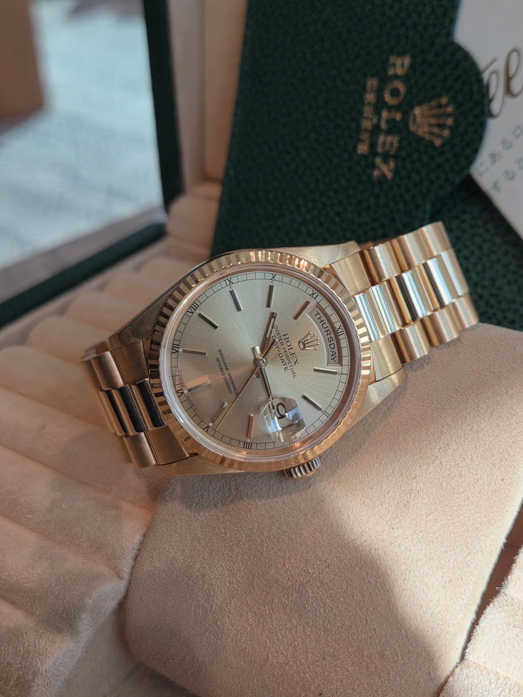 Rolex Day-Date 18238 - 1996 - Double Quick Set - Champagne Dial - Excellent Condition!