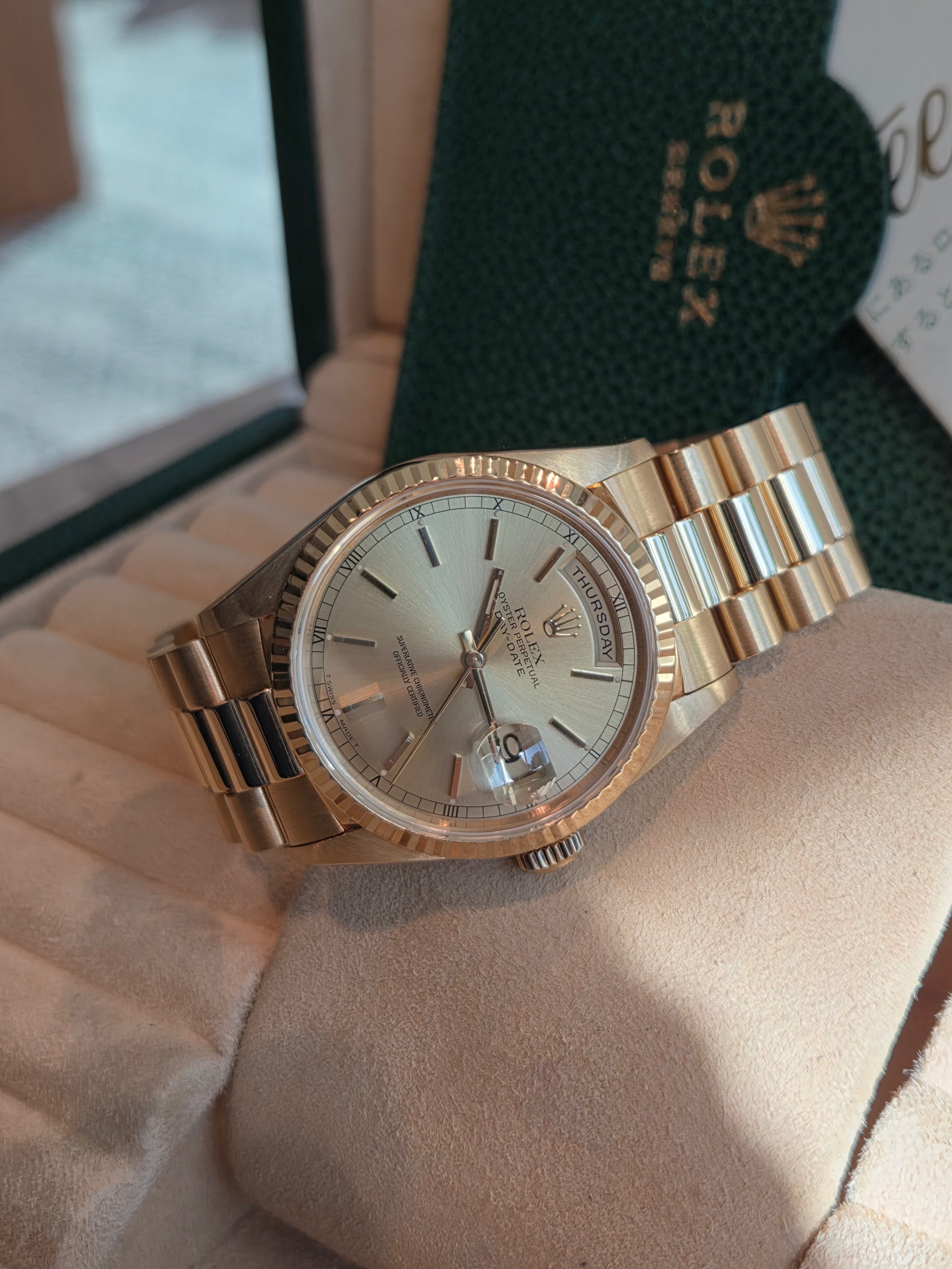 Rolex Day-Date 18238 - 1996 - Double Quick Set - Champagne Dial - Excellent Condition!