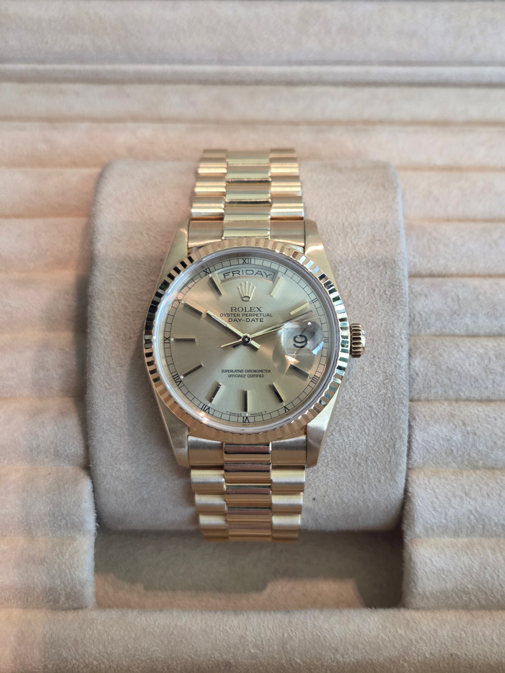 Rolex Day-Date 18238 - 1996 - Double Quick Set - Champagne Dial - Excellent Condition!