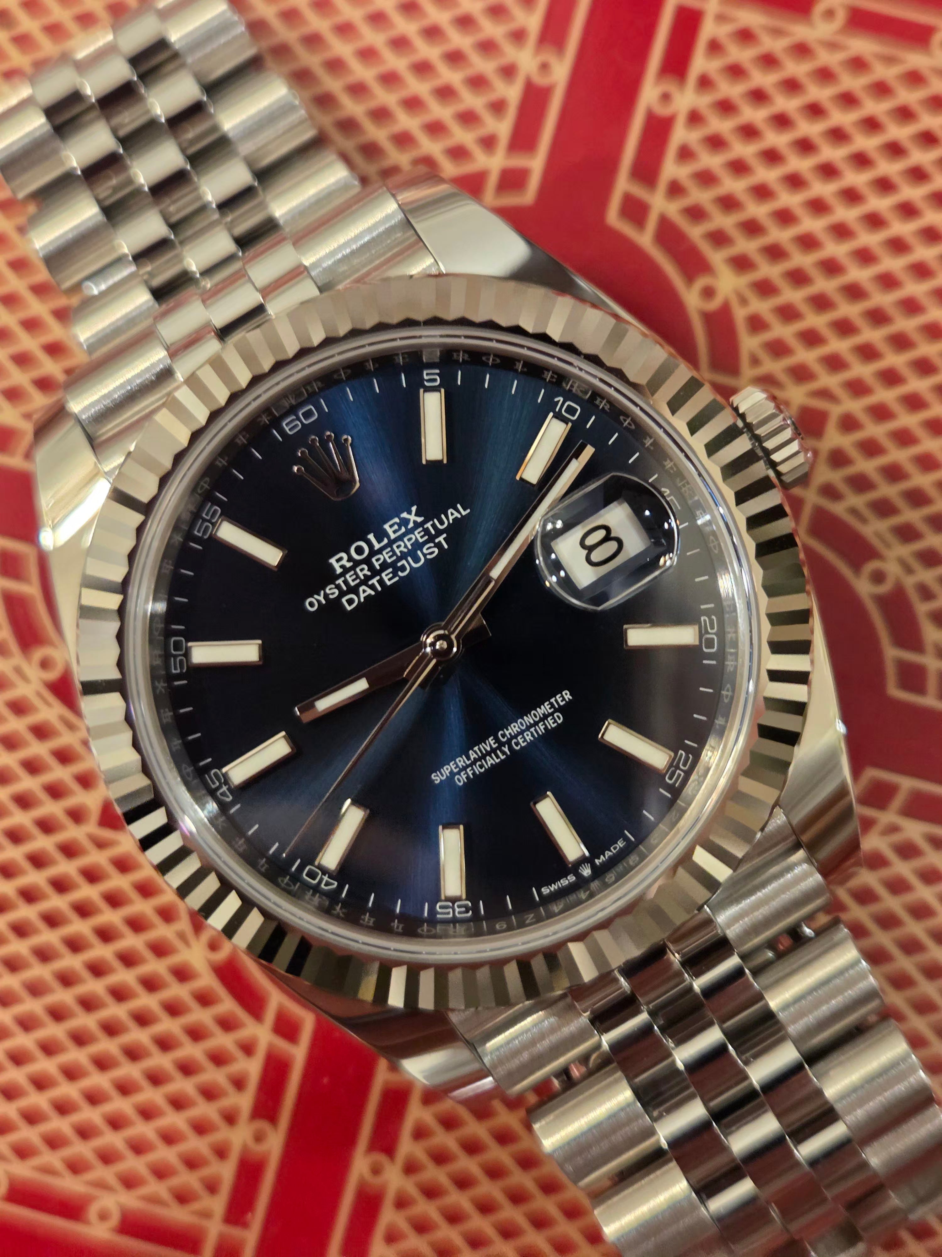 Rolex Datejust 41 | Ref: 126334 | Sunburst Blue Dial | White Gold Fluted Bezel | Jubilee Bracelet | Mint Condition!