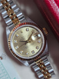 Rolex Lady Datejust 26 | Ref: 69173 | Champagne Big Diamond Dial | Un-polished | Full-Set |1997 | Excellent Condition!