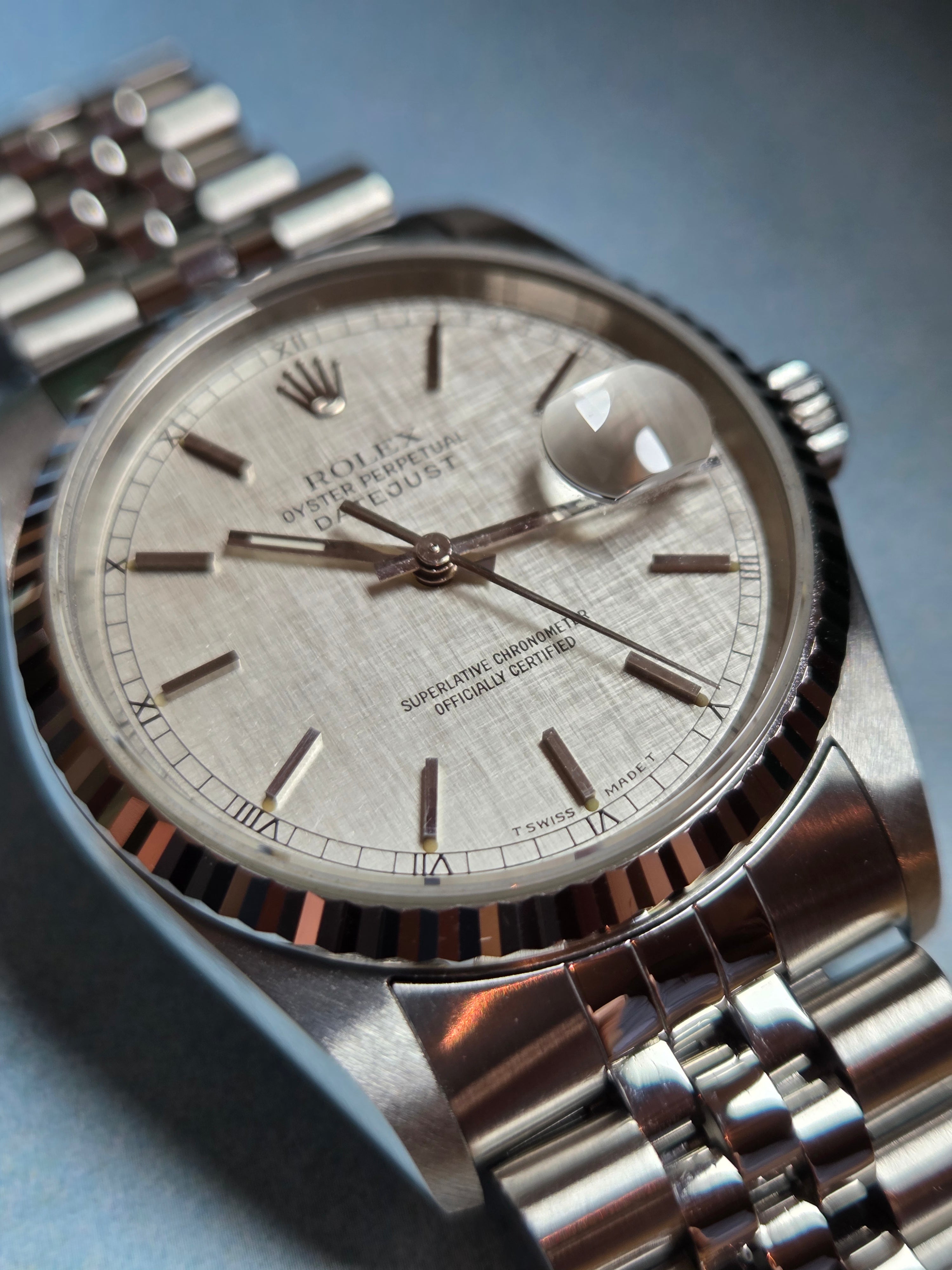 Rolex Datejust 36 — Ref. 16234 (Silver Linen Dial)