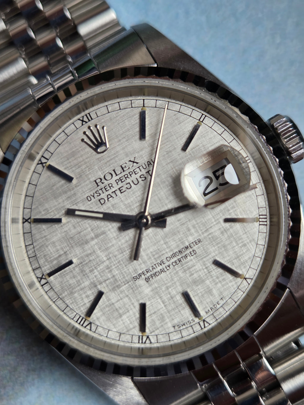 Rolex Datejust 36 — Ref. 16234 (Silver Linen Dial)