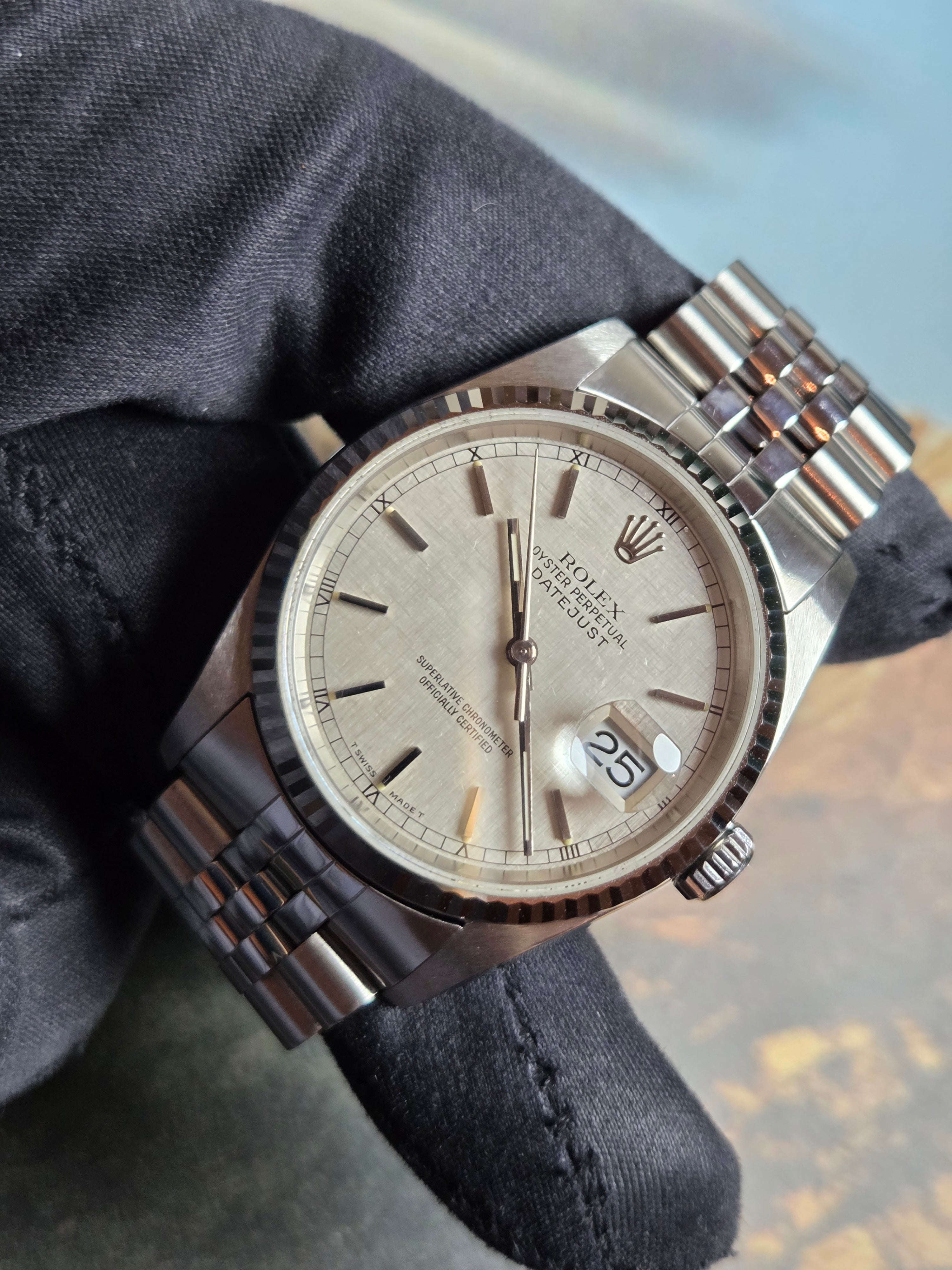 Rolex Datejust 36 — Ref. 16234 (Silver Linen Dial)