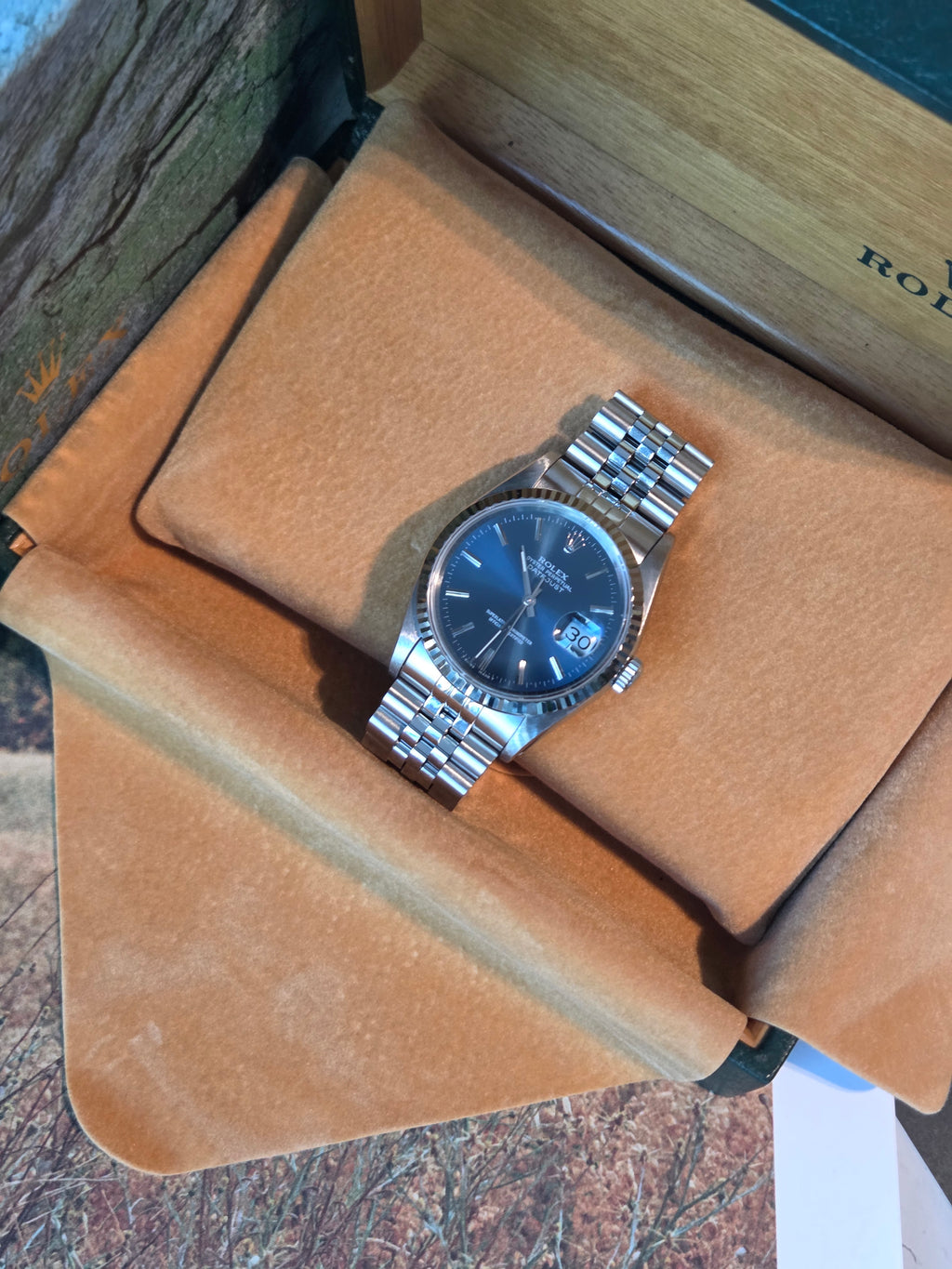 Rolex Datejust 36 | Ref. 16234 | Sunburst Blue Dial | Watch &amp; Box | 1991 | Excellent Condition!
