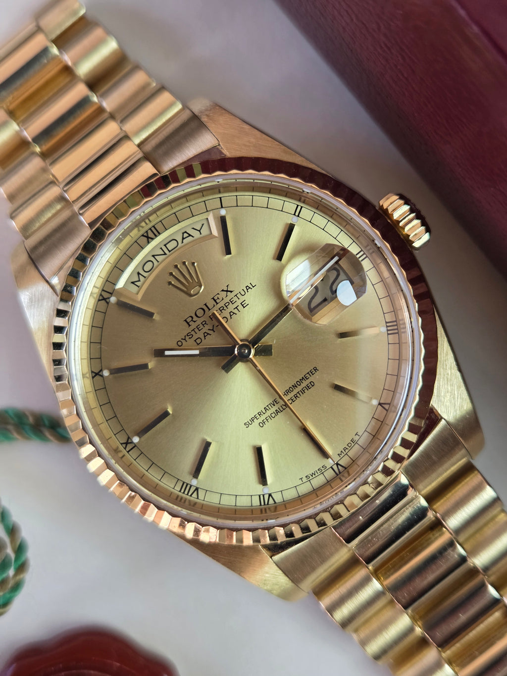 Rolex Day-Date 36 | Ref 18238 | Double Quick Set | 18k Yellow Gold "President" | 1989 | Box &amp; Papers!