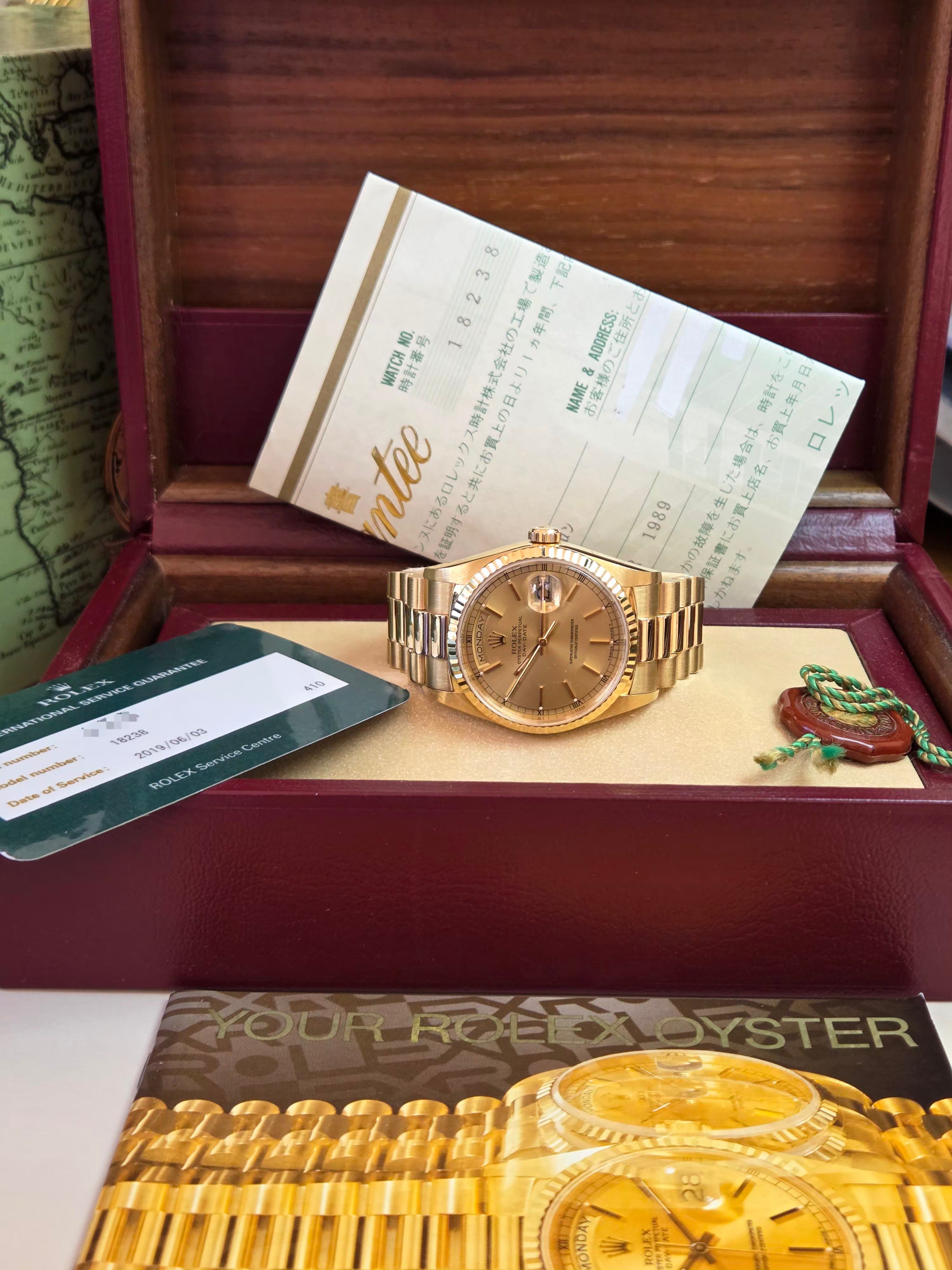 Rolex Day-Date 36 | Ref 18238 | Double Quick Set | 18k Yellow Gold "President" | 1989 | Box &amp; Papers!