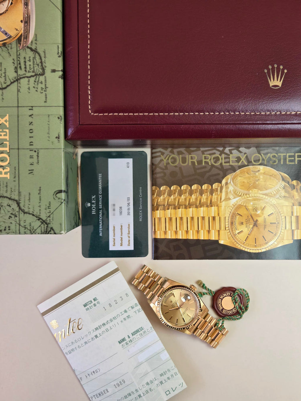 Rolex Day-Date 36 | Ref 18238 | Double Quick Set | 18k Yellow Gold "President" | 1989 | Box &amp; Papers!