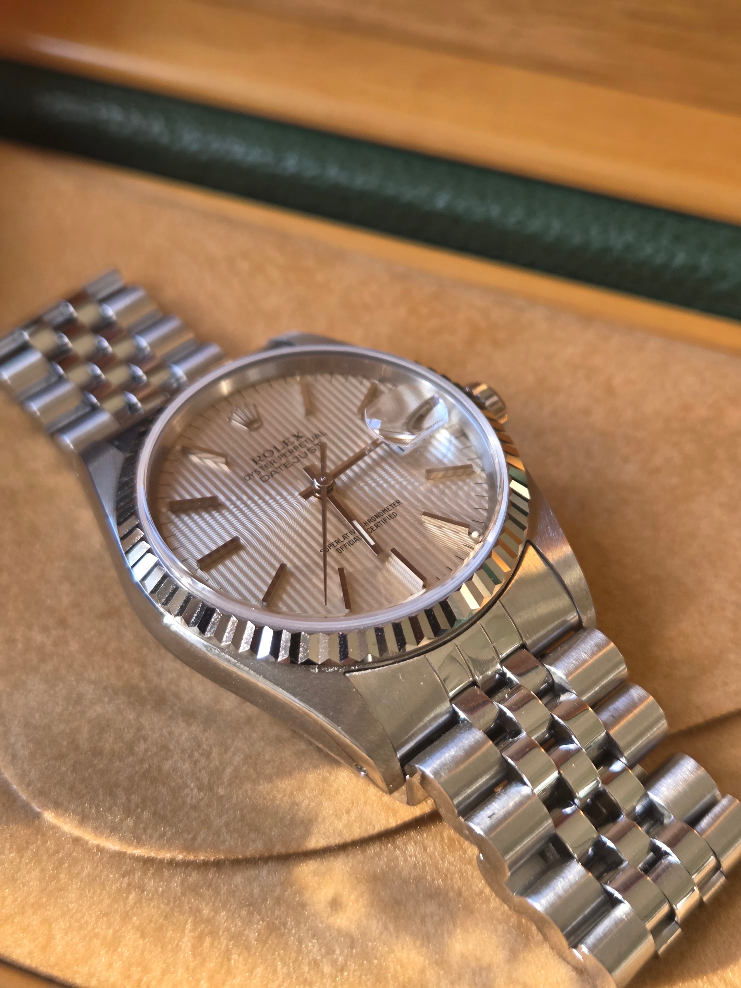Rolex Datejust 36 | Ref: 16234 | Rare Silver Tapestry Dial | 1991 | Excellent Condition!