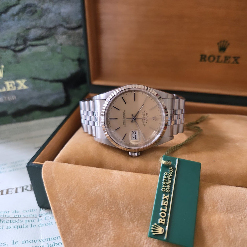 Rolex Datejust 36 — Ref. 16234 (Cream Patina Dial)