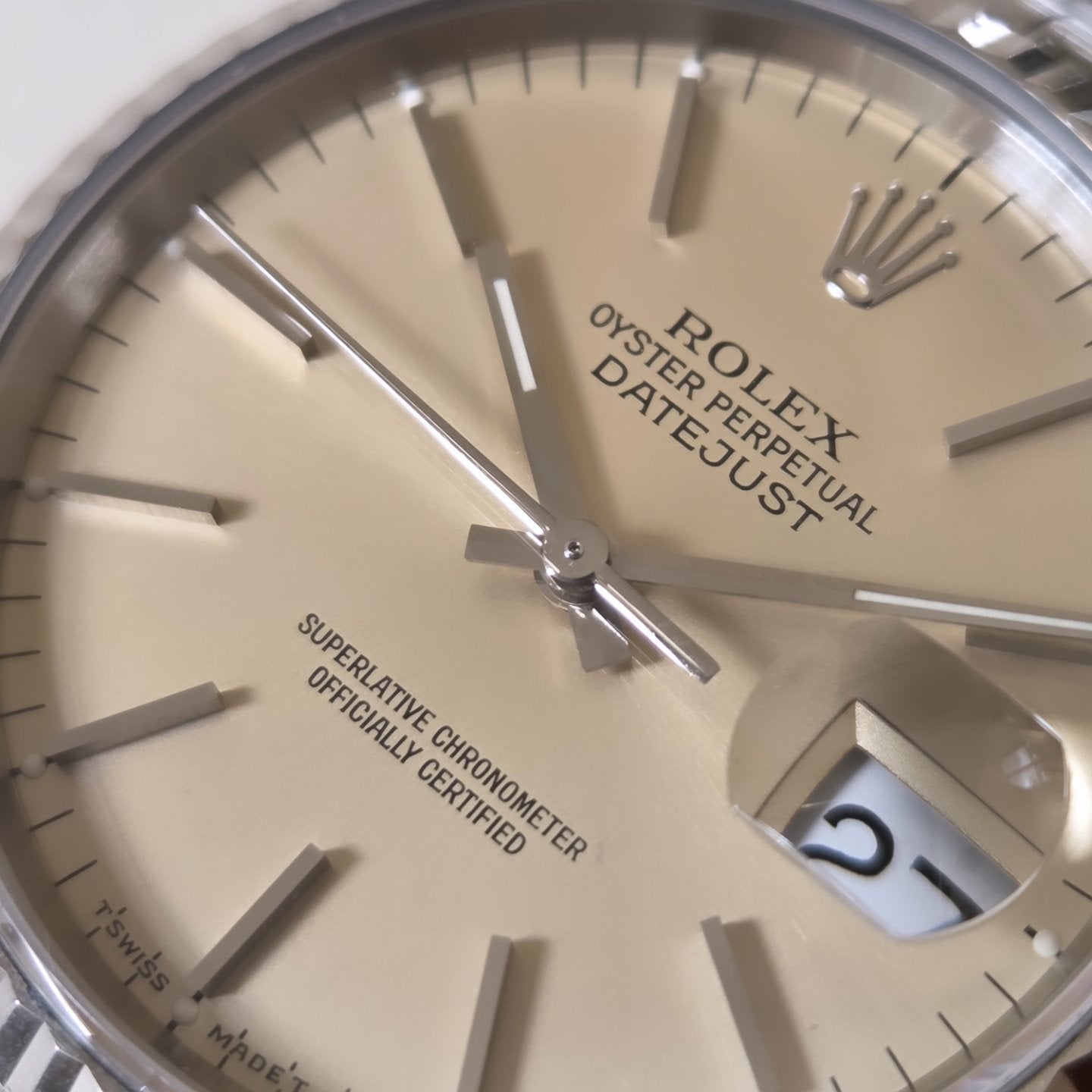 Rolex Datejust 36 — Ref. 16234 (Cream Patina Dial)