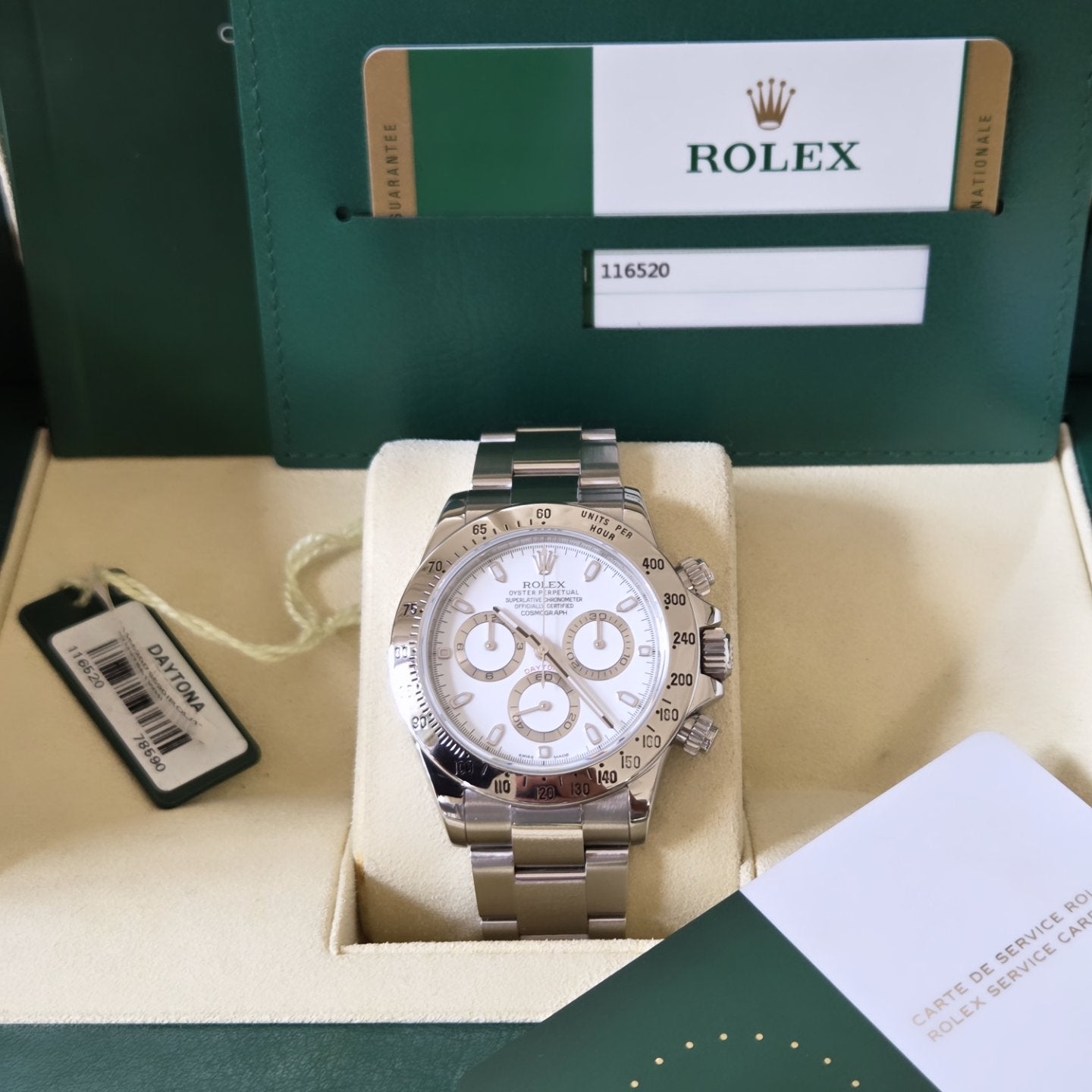 Rolex Daytona 116520 – Rare White "APH" Dial – 2016 - Last year of production!