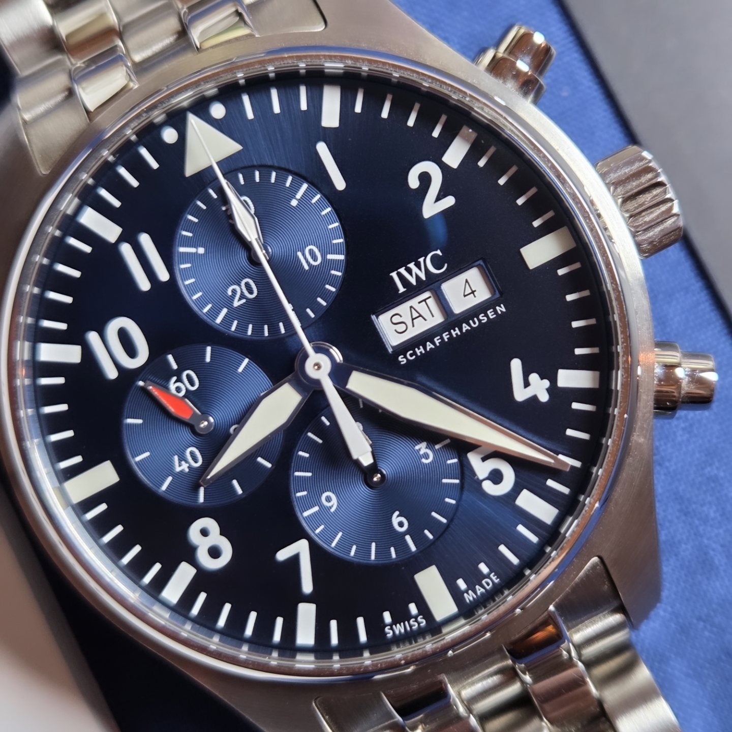 IWC Pilot Chronograph | 2023 | Blue Dial | Ref: IW377717 | Full-Set | Excellent Condition!