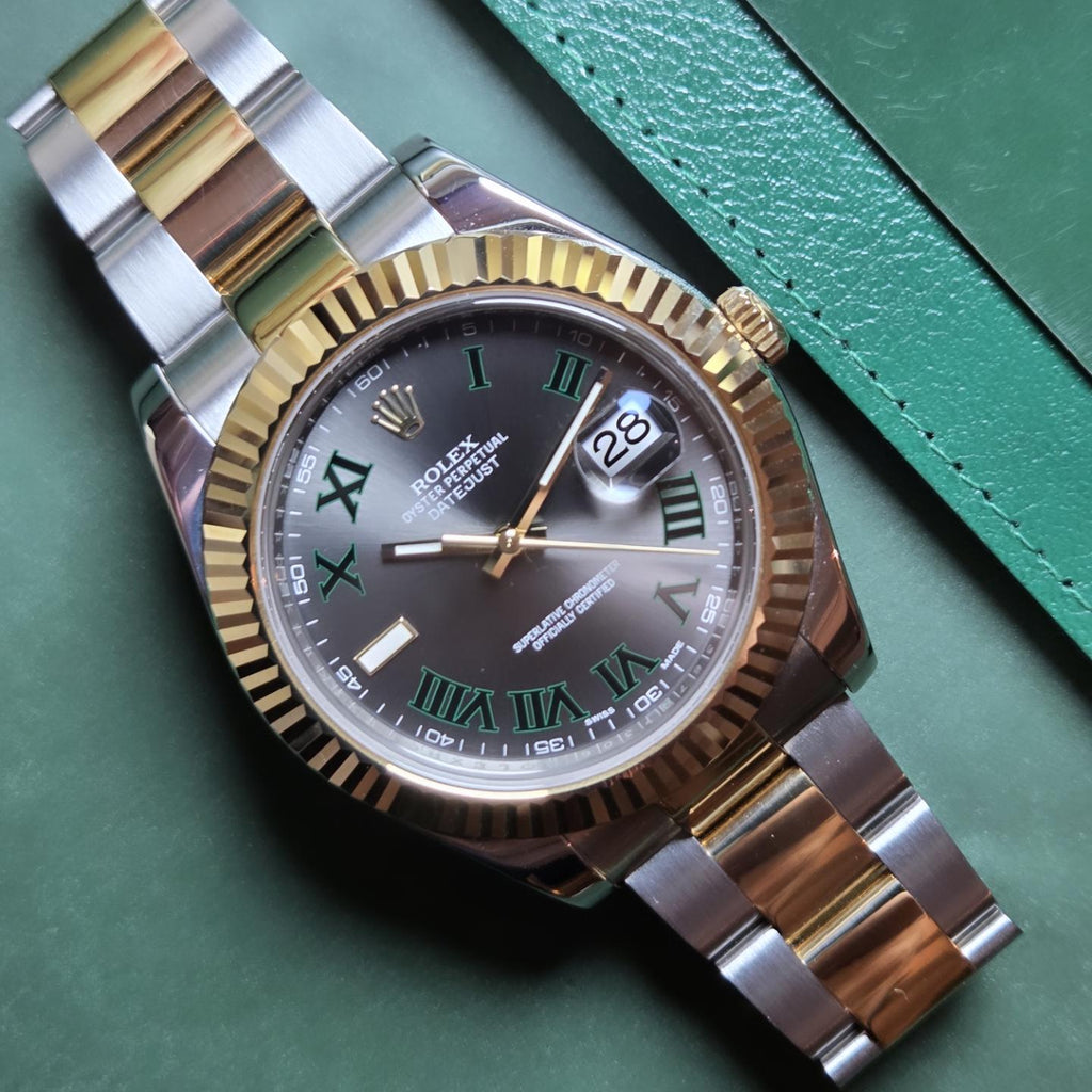 Rolex Datejust II "Wimbledon' 41mm (Ref. 116333) - Two-Tone Yellow Gold &amp; Steel!