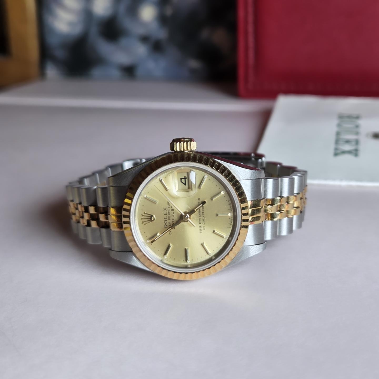 Rolex Lady-Datejust Ref. 69173 Un-polished Safe Queen | Champagne Dial | Two-Tone Rolesor | Box &amp; Papers | 1989!