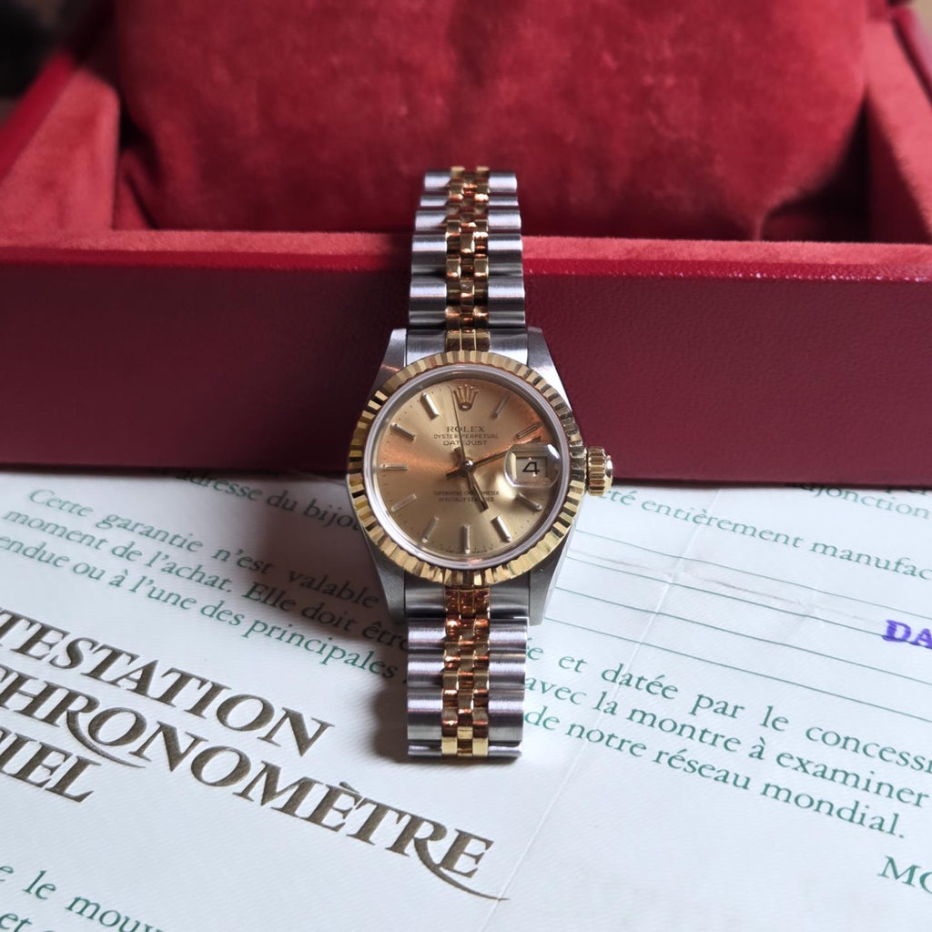 Rolex Lady-Datejust Ref. 69173 Un-polished Safe Queen | Champagne Dial | Two-Tone Rolesor | Box &amp; Papers | 1989!