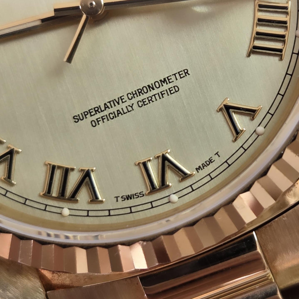 Rolex Day-Date 36 "President" 18238 | Solid 18k Gold | Rare Roman Numeral Dial – Unpolished w/ Original Purchase receipt including Box & Papers Dated 1993 📜