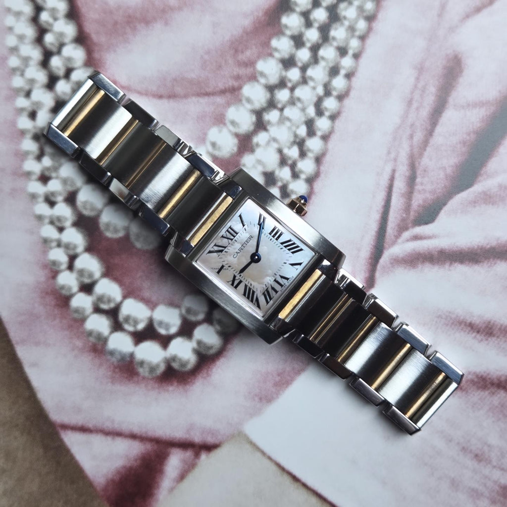 Cartier Tank Française Ref. 2384 – Two-Tone 18K Rose Gold &amp; Steel (Pink Mother of Pearl Dial)&nbsp;