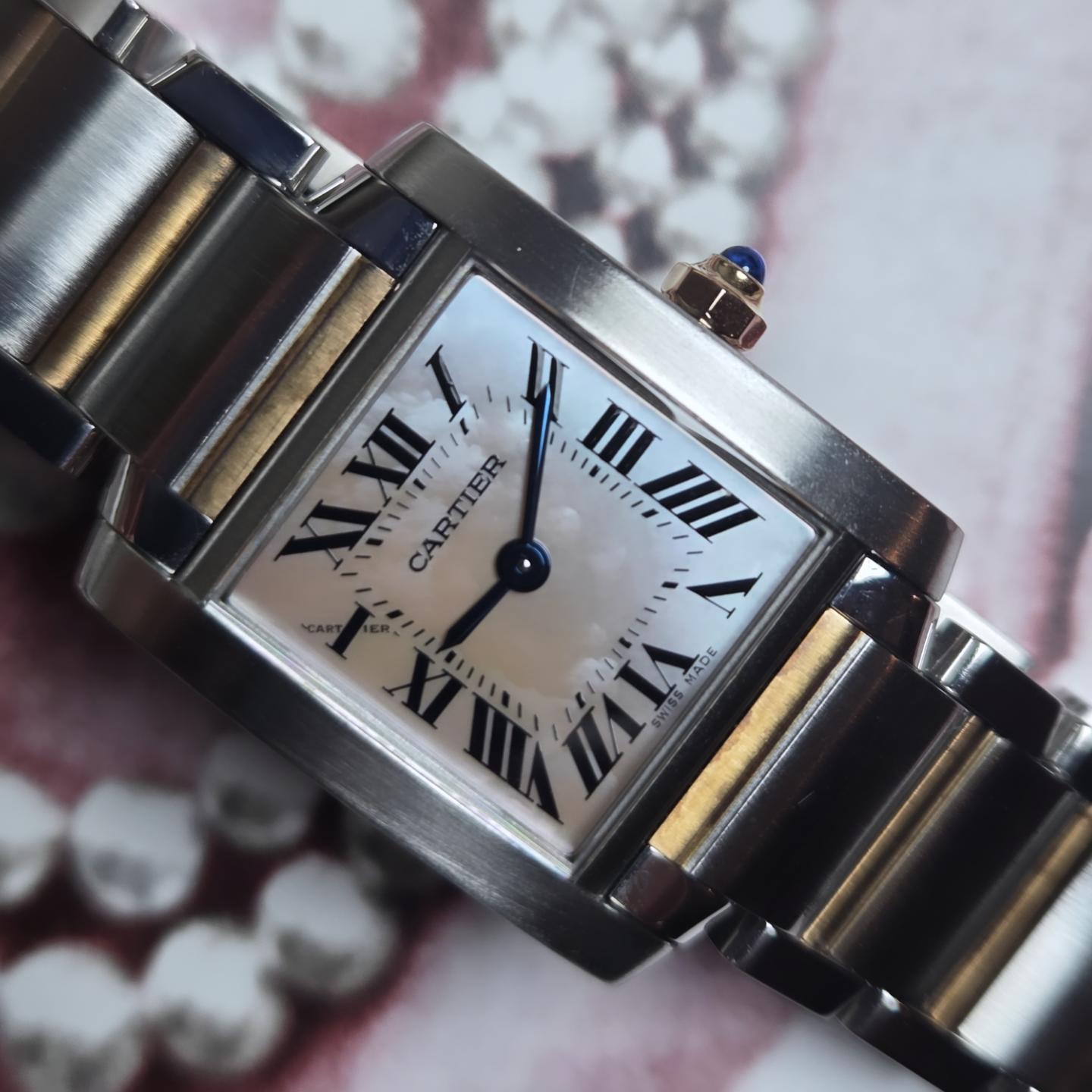 Cartier Tank Française Ref. 2384 – Two-Tone 18K Rose Gold &amp; Steel (Pink Mother of Pearl Dial)&nbsp;