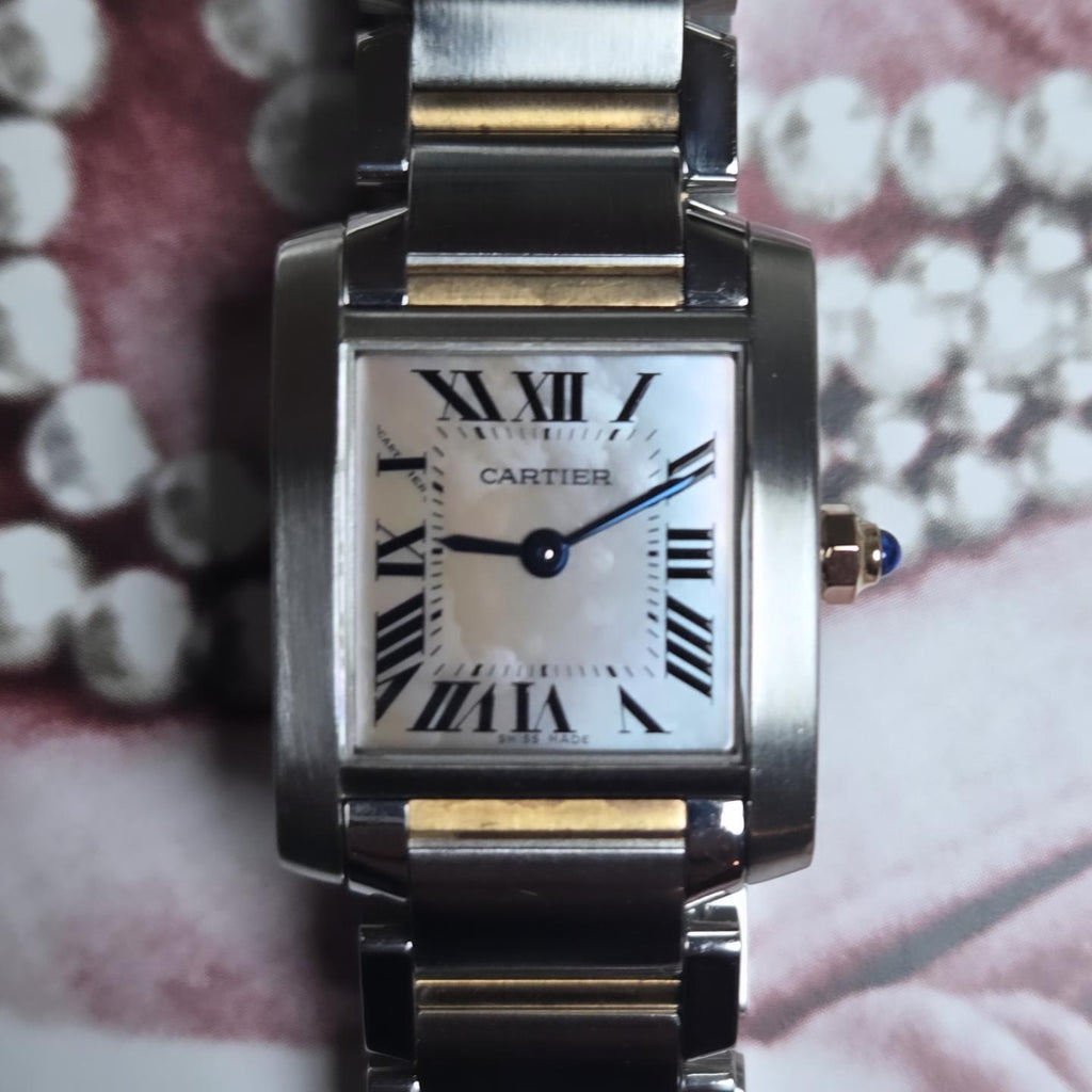 Cartier Tank Française Ref. 2384 – Two-Tone 18K Rose Gold &amp; Steel (Pink Mother of Pearl Dial)&nbsp;