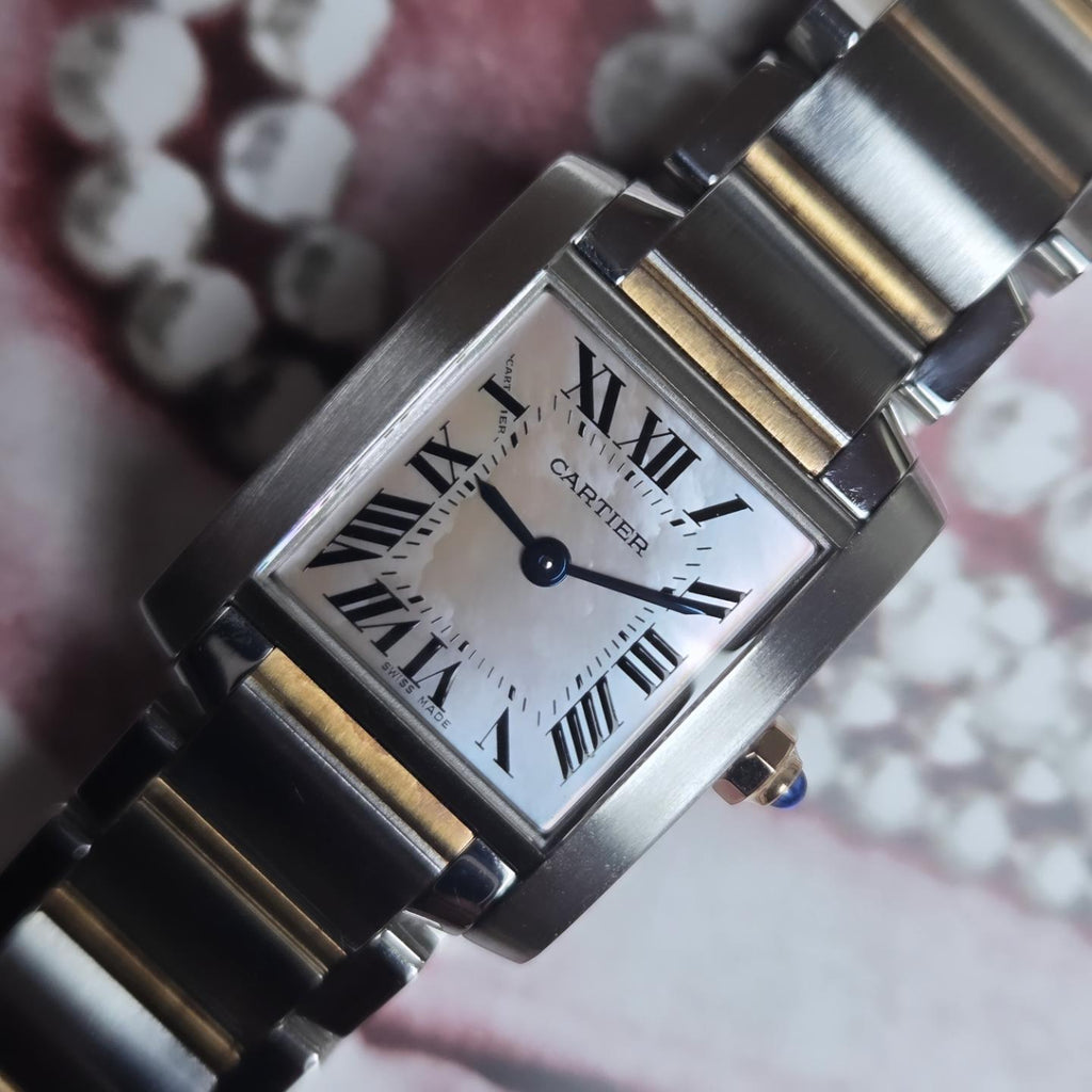 Cartier Tank Française Ref. 2384 – Two-Tone 18K Rose Gold &amp; Steel (Pink Mother of Pearl Dial)&nbsp;