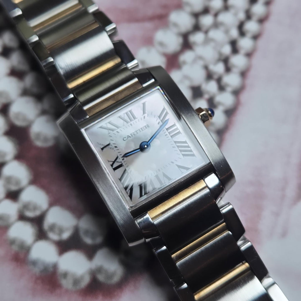 Cartier Tank Française Ref. 2384 – Two-Tone 18K Rose Gold &amp; Steel (Pink Mother of Pearl Dial)&nbsp;