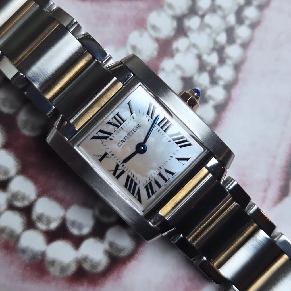 Cartier Tank Française Ref. 2384 – Two-Tone 18K Rose Gold &amp; Steel (Pink Mother of Pearl Dial)&nbsp;