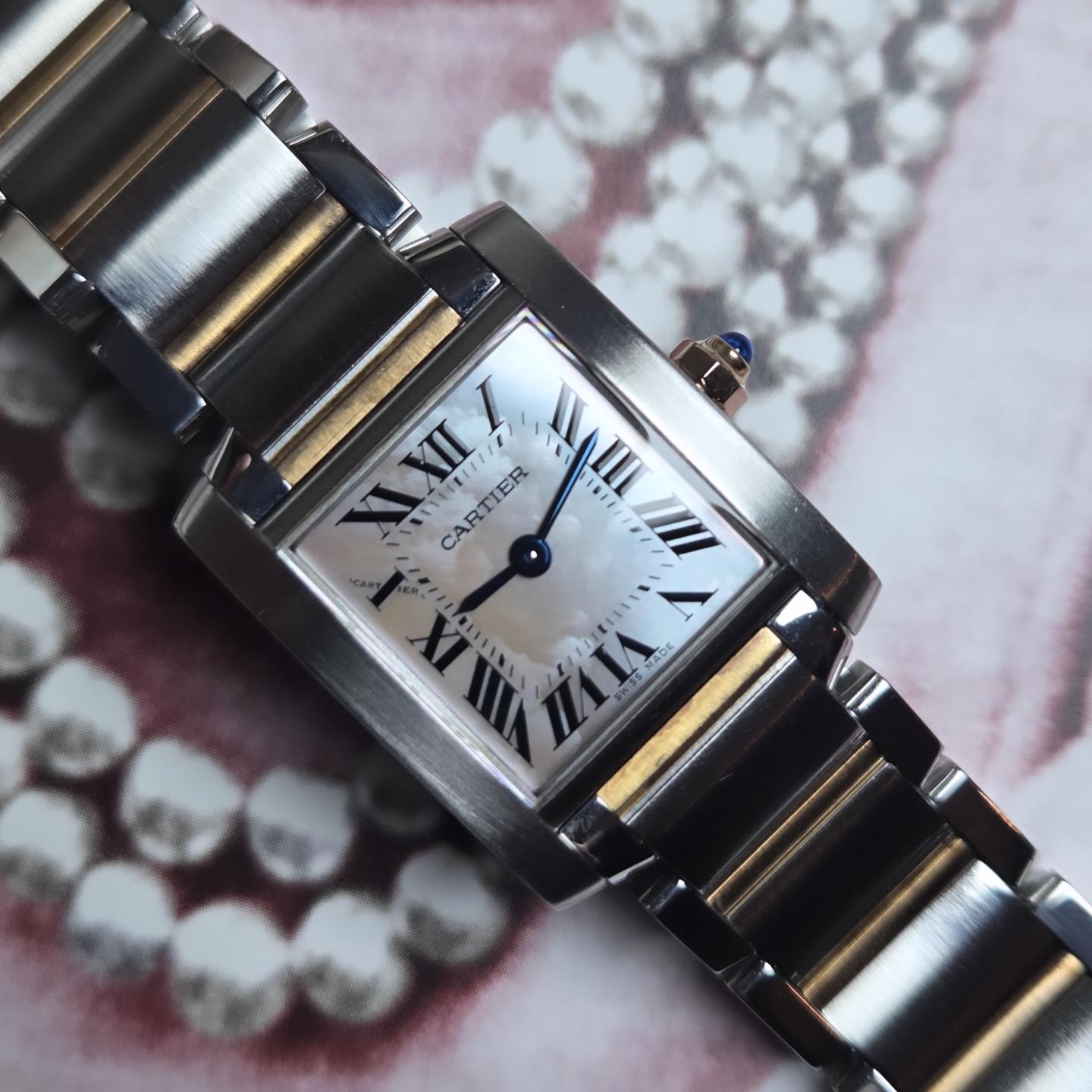 Cartier Tank Française Ref. 2384 – Two-Tone 18K Rose Gold &amp; Steel (Pink Mother of Pearl Dial)&nbsp;