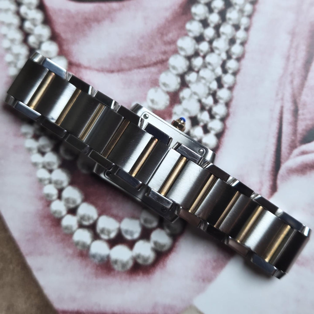 Cartier Tank Française Ref. 2384 – Two-Tone 18K Rose Gold &amp; Steel (Pink Mother of Pearl Dial)&nbsp;