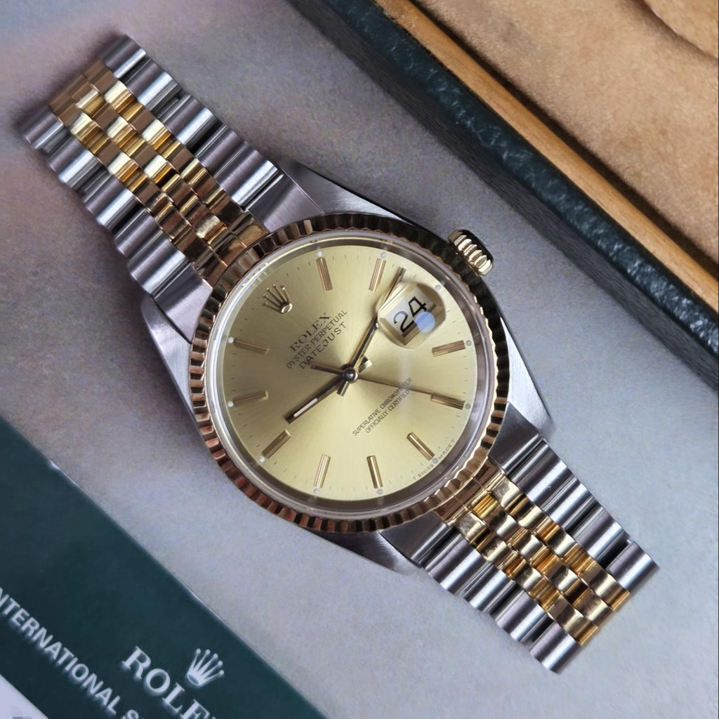 Rolex Datejust 36 Two-Tone Champagne Dial - Ref. 16233 - 1991 w/ 2022 RSC Card 🪪
