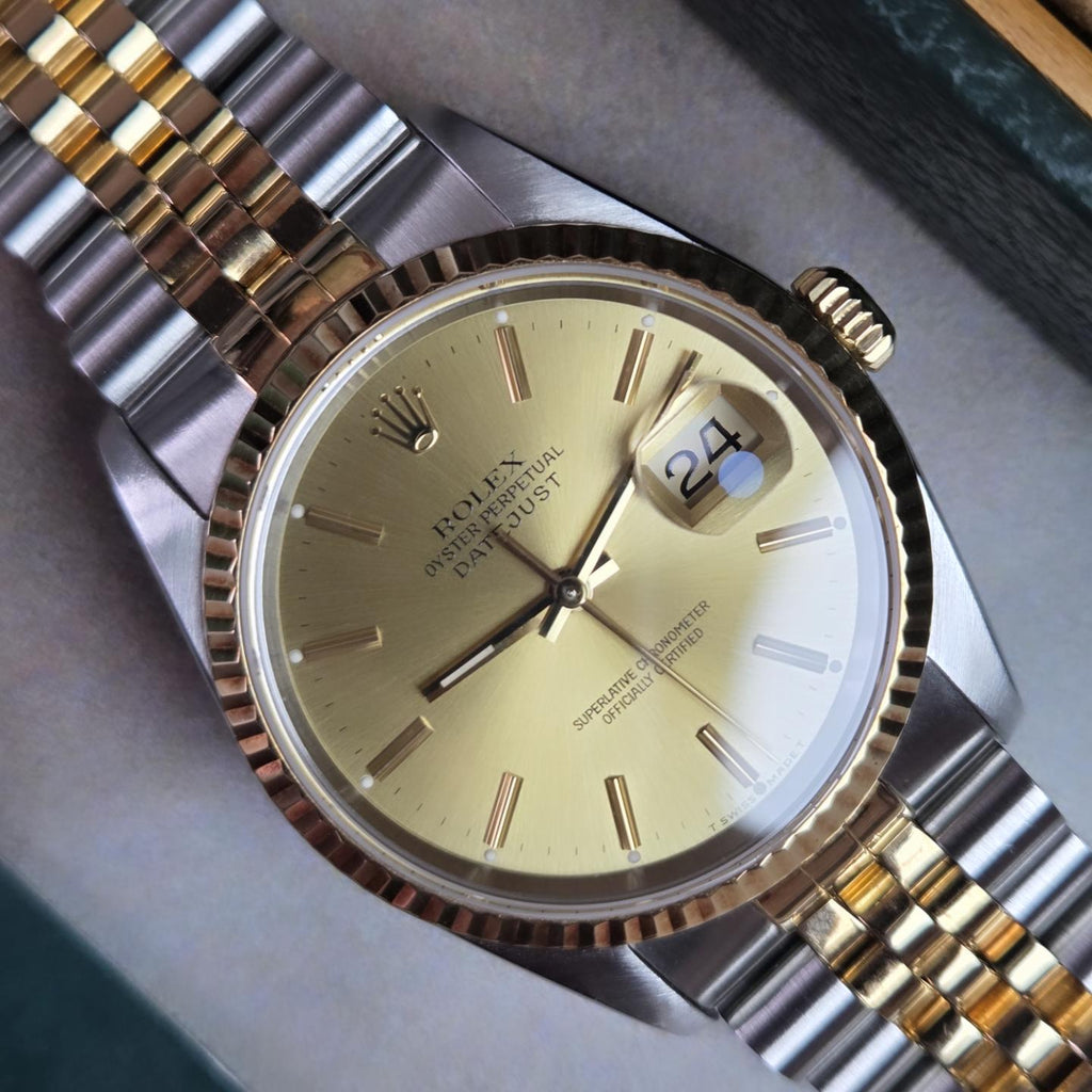 Rolex Datejust 36 Two-Tone Champagne Dial - Ref. 16233 - 1991 w/ 2022 RSC Card 🪪