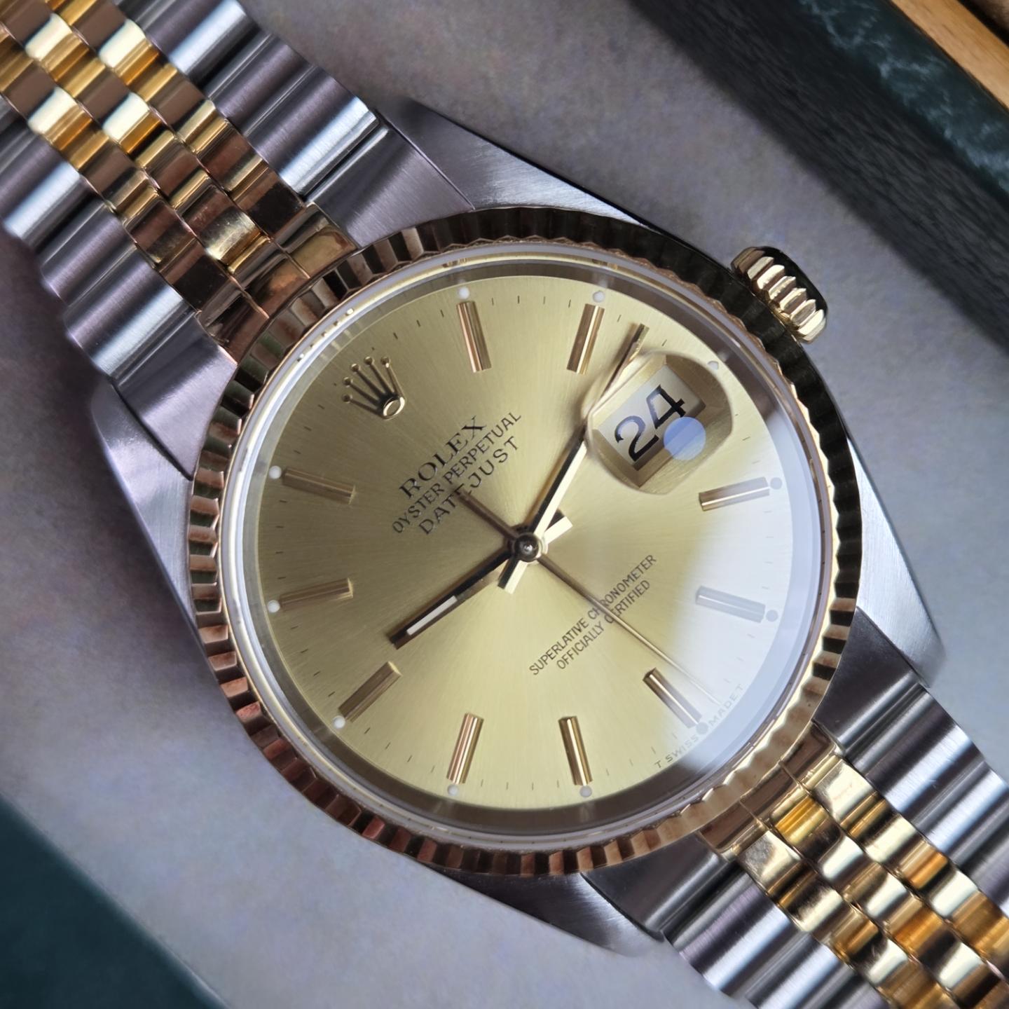 Rolex Datejust 36 Two-Tone Champagne Dial - Ref. 16233 - 1991 w/ 2022 RSC Card 🪪