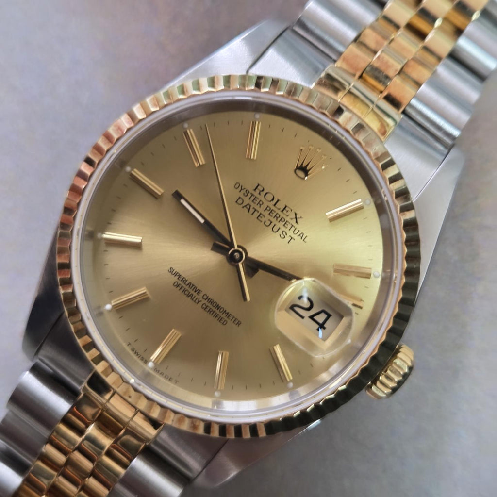 Rolex Datejust 36 Two-Tone Champagne Dial - Ref. 16233 - 1991 w/ 2022 RSC Card 🪪