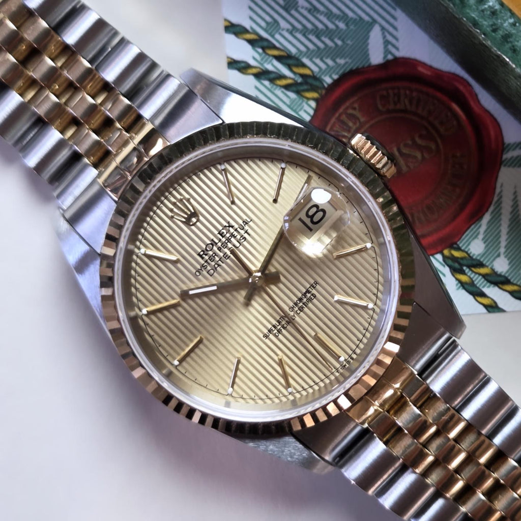 Rolex Datejust 36 – Tapestry Dial - Ref. 16233 | 1997 | Mint Condition | Box & Papers 📜