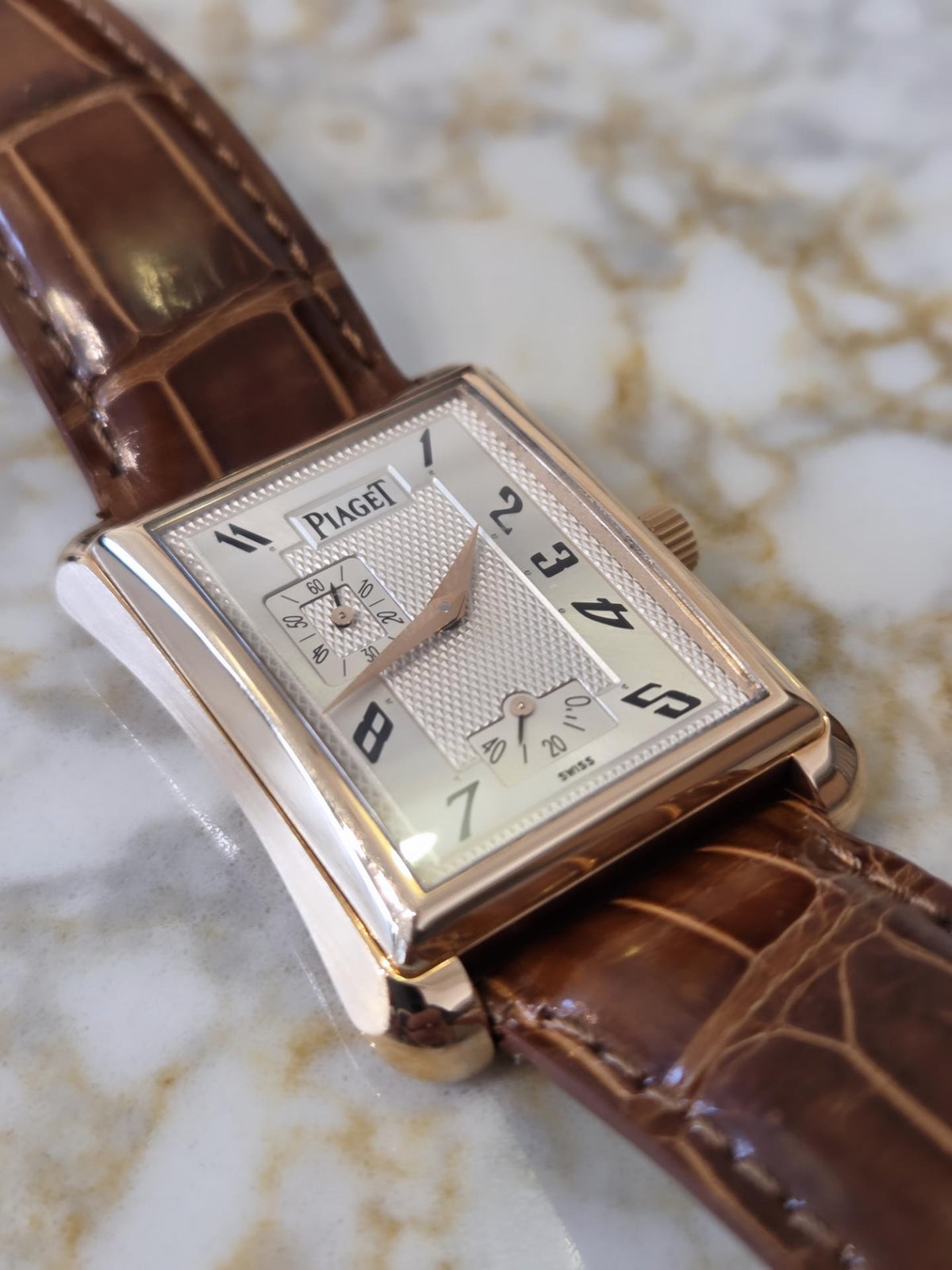 Piaget Emperador 18k Rose Gold — Ref. G0A25037 Beautiful silver Guilloché Dial!&nbsp;
