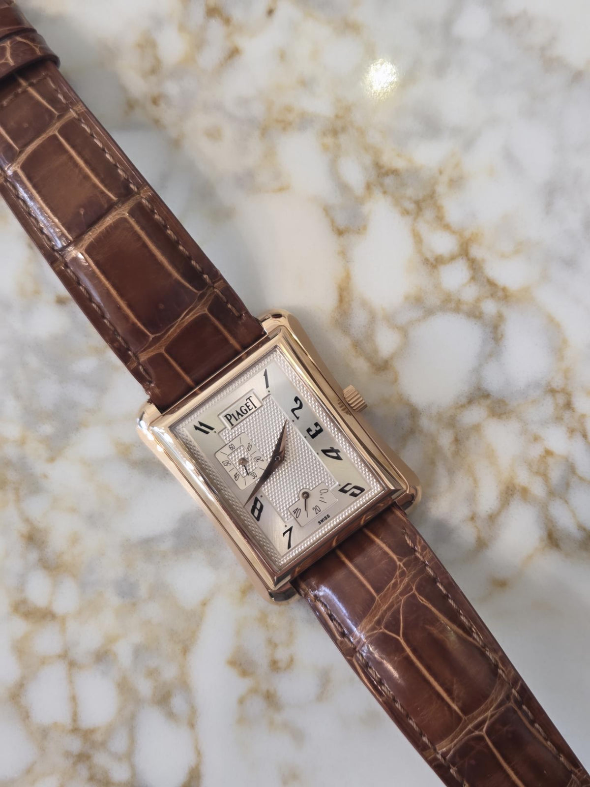 Piaget Emperador 18k Rose Gold — Ref. G0A25037 Beautiful silver Guilloché Dial!&nbsp;