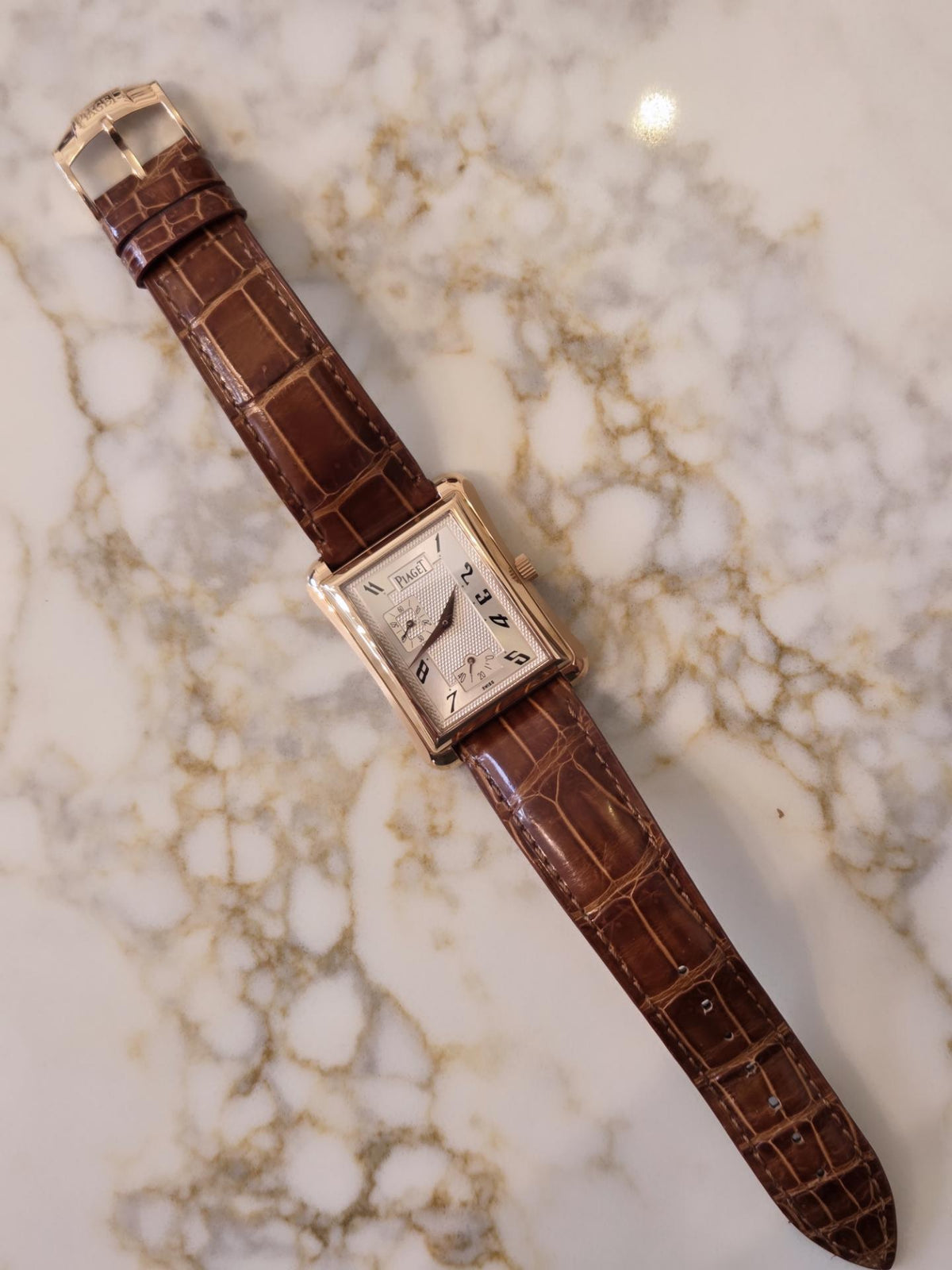 Piaget Emperador 18k Rose Gold — Ref. G0A25037 Beautiful silver Guilloché Dial!&nbsp;