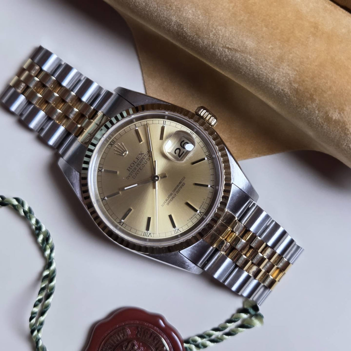 Rolex Datejust 36 (Ref. 16233) – Two-Tone Champagne Dial – Circa 1995