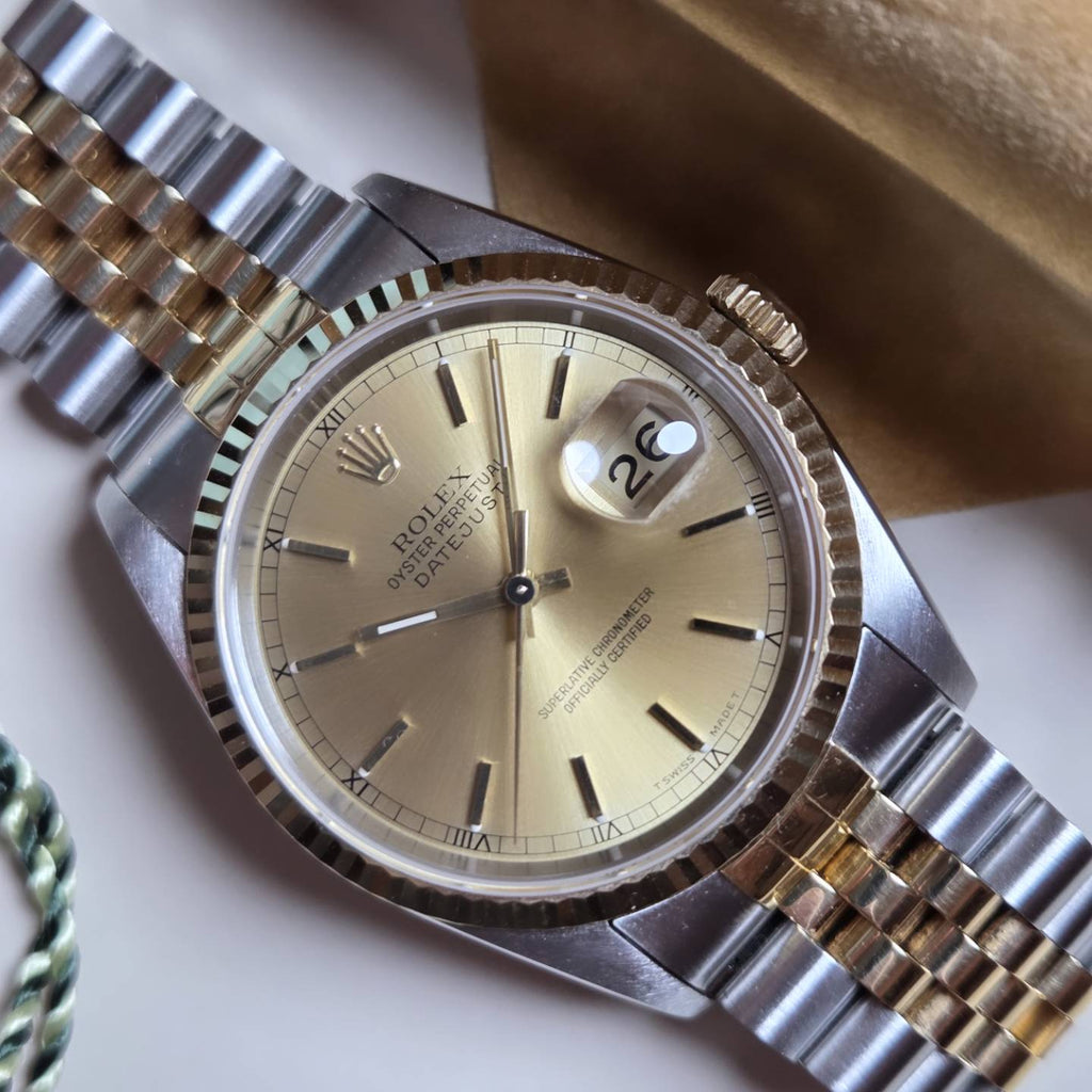 Rolex Datejust 36 (Ref. 16233) – Two-Tone Champagne Dial – Circa 1995