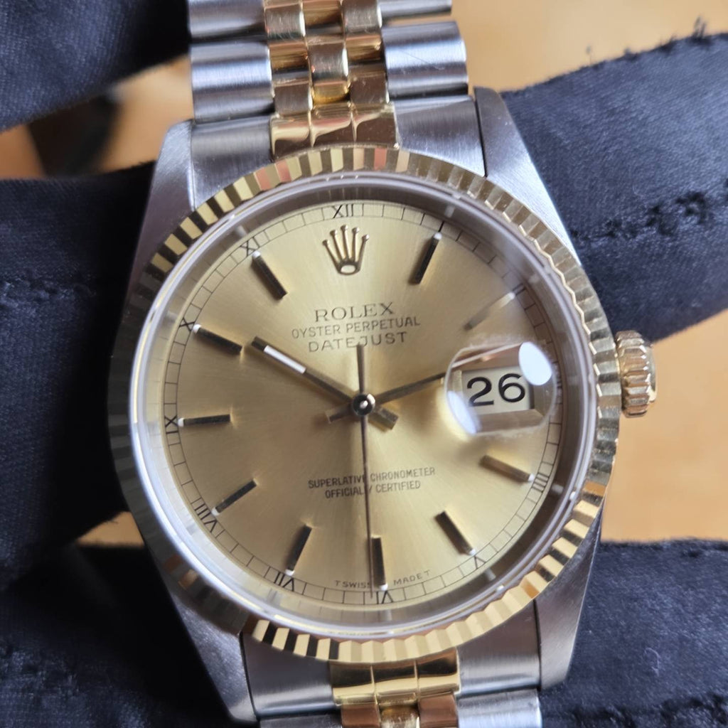 Rolex Datejust 36 (Ref. 16233) – Two-Tone Champagne Dial – Circa 1995