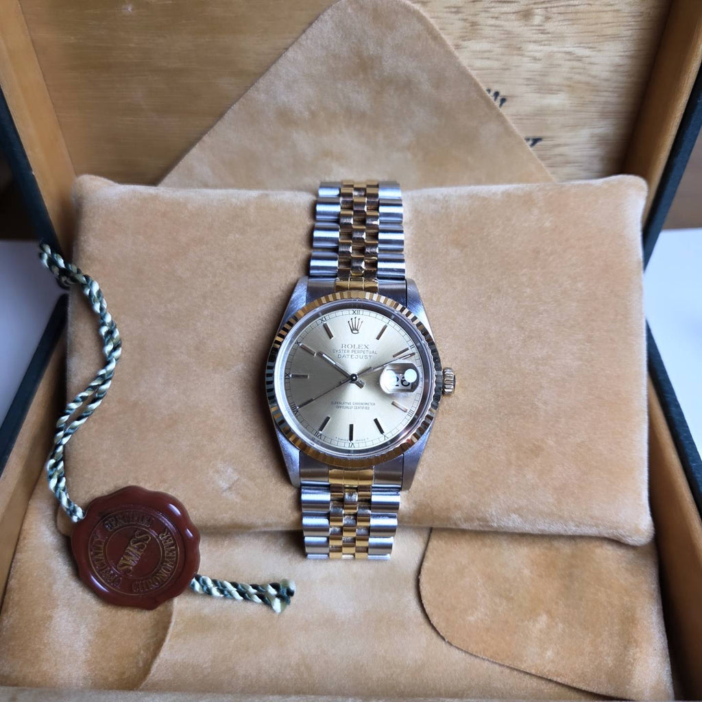 Rolex Datejust 36 (Ref. 16233) – Two-Tone Champagne Dial – Circa 1995