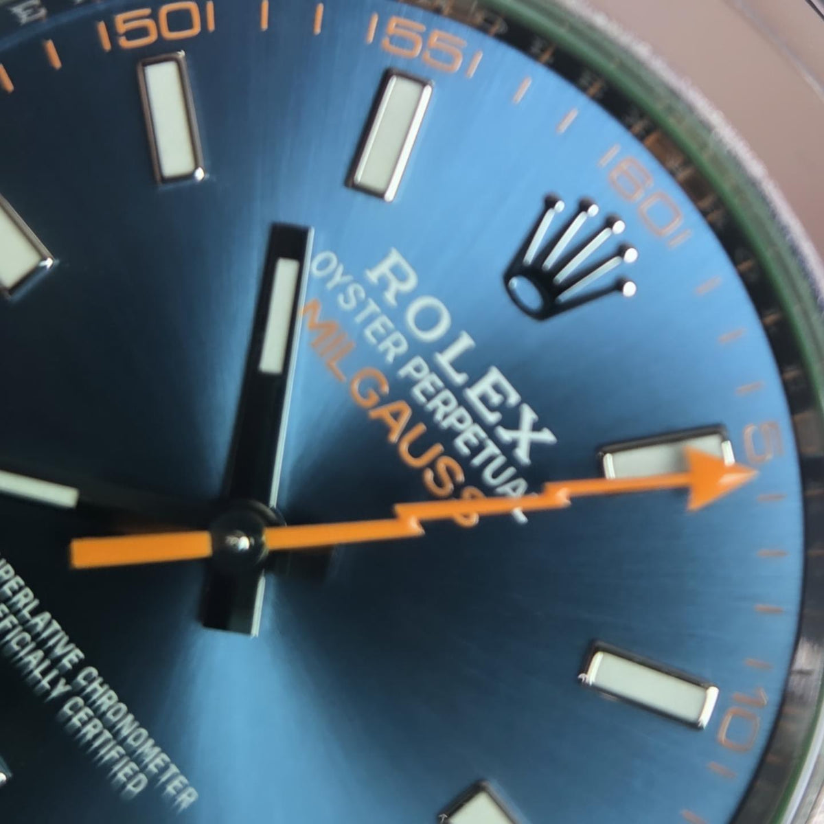 Rolex Milgauss "Z-Blue" 116400GV – Complete Set 2019 - Like New w/ Original Stickers and Protection film