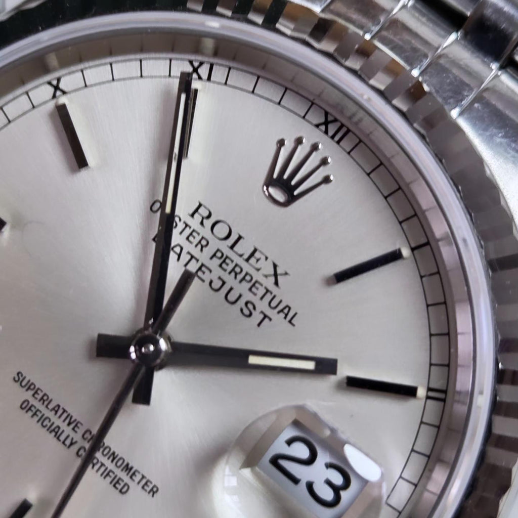Rolex Datejust 36 (Ref. 16234) Circa 1997 | Crisp Silver Dial | 18K White Gold Fluted Bezel