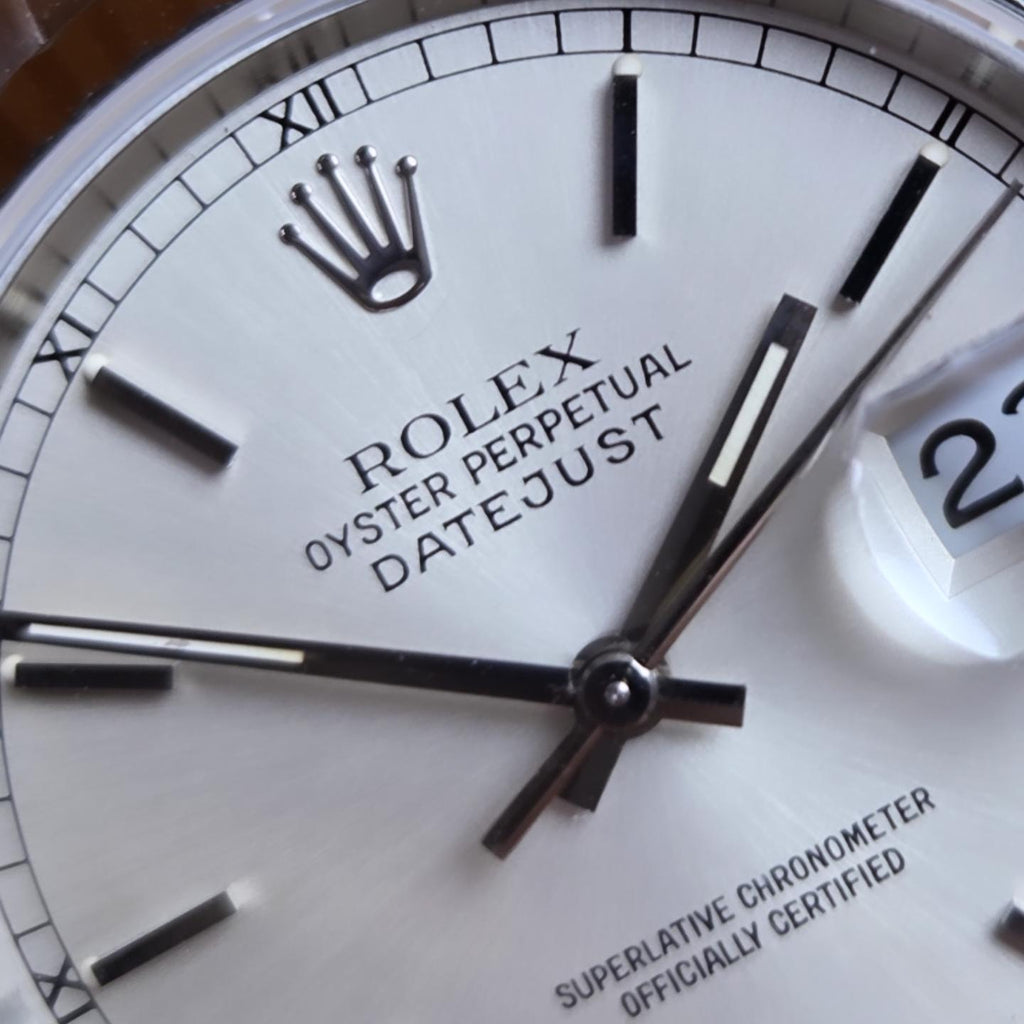 Rolex Datejust 36 (Ref. 16234) Circa 1997 | Crisp Silver Dial | 18K White Gold Fluted Bezel