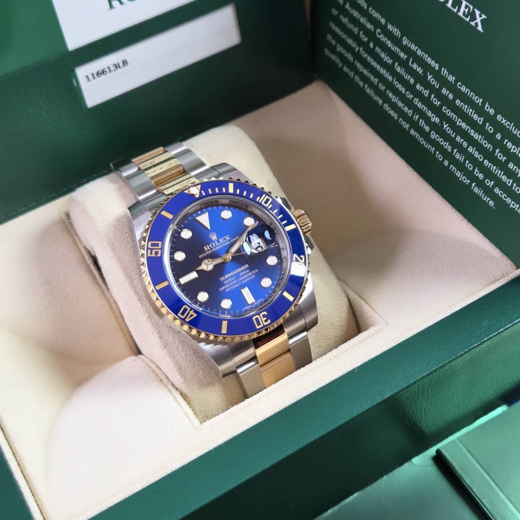 Rolex Submariner Date “Bluesy” 40mm – Ref. 116613LB Two-Tone Yellow Gold - Box &amp; Papers 2017 📜
