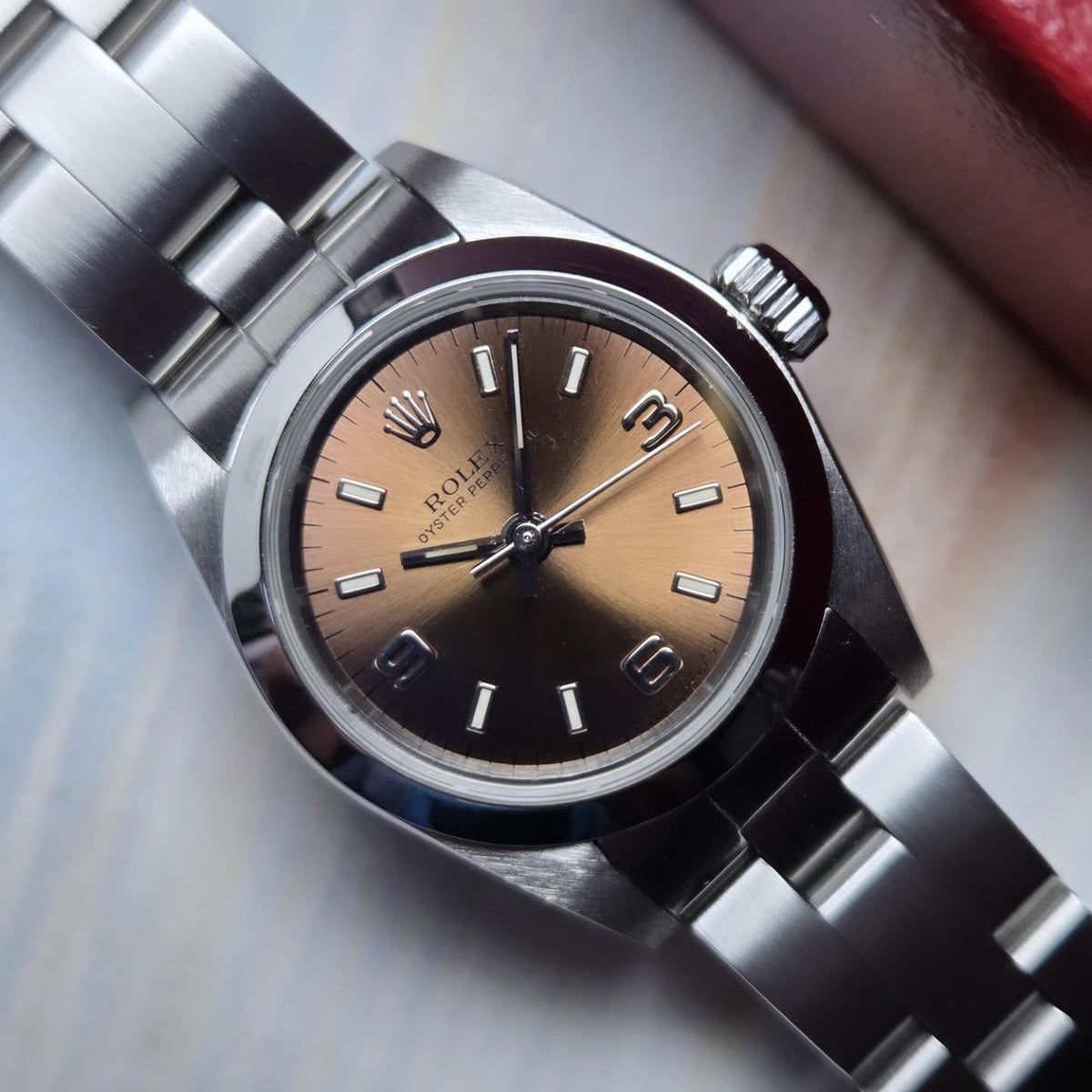 👑 Rolex Lady Oyster Perpetual – Rare Chocolate &nbsp;Dial - Ref: 67180 - 1995 - Excellent Condition!