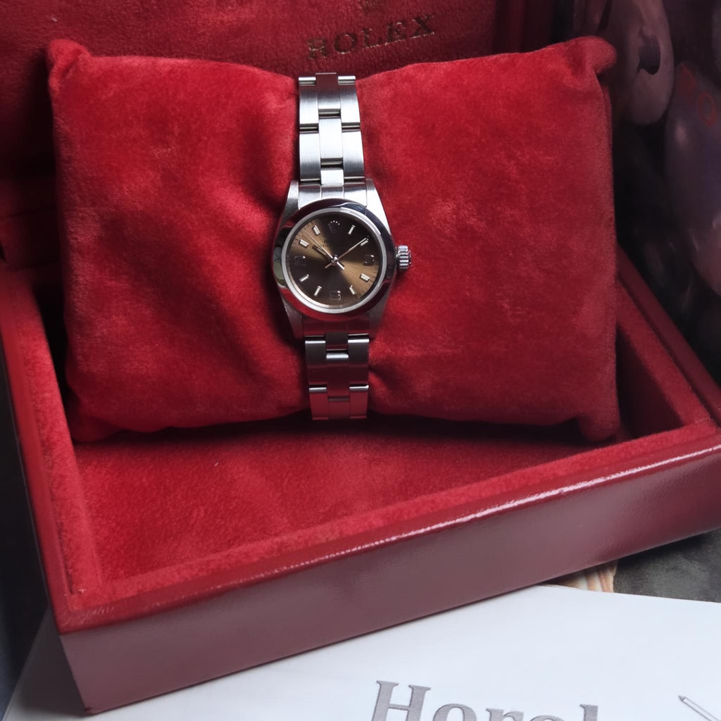 👑 Rolex Lady Oyster Perpetual – Rare Chocolate &nbsp;Dial - Ref: 67180 - 1995 - Excellent Condition!